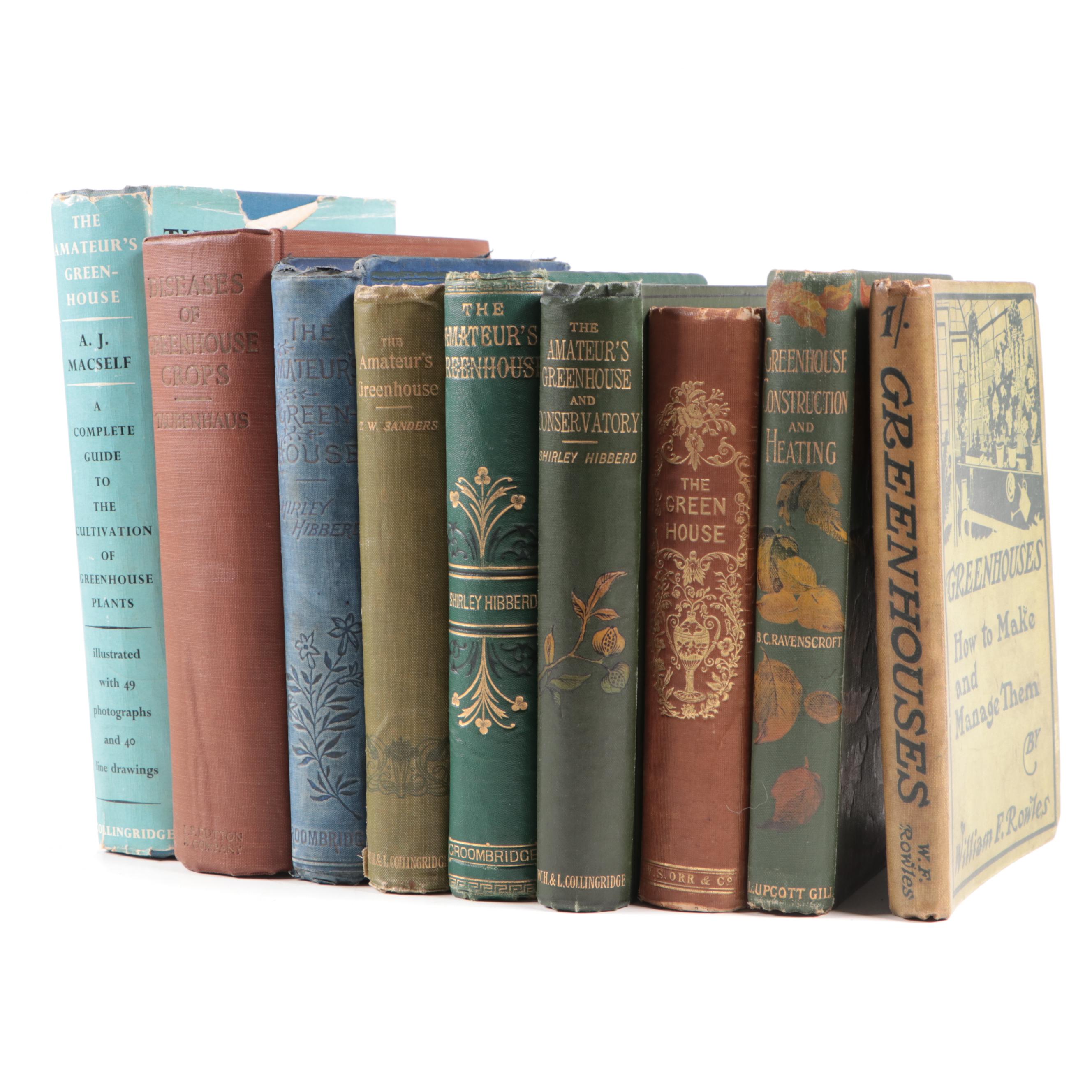 Greenhouse Growing Books Including "Greenhouse Construction" by Ravenscroft