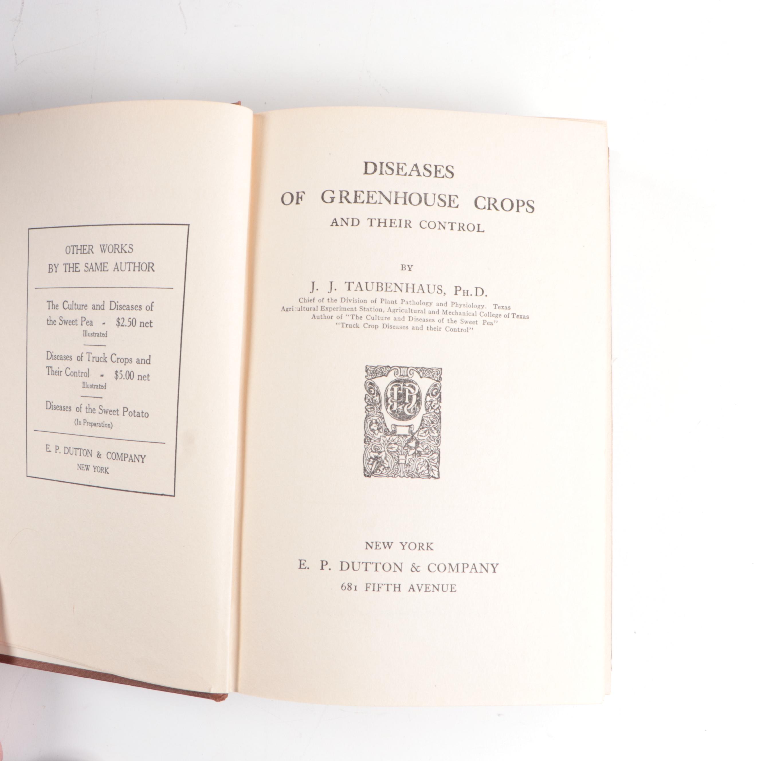 Greenhouse Growing Books Including "Greenhouse Construction" by Ravenscroft