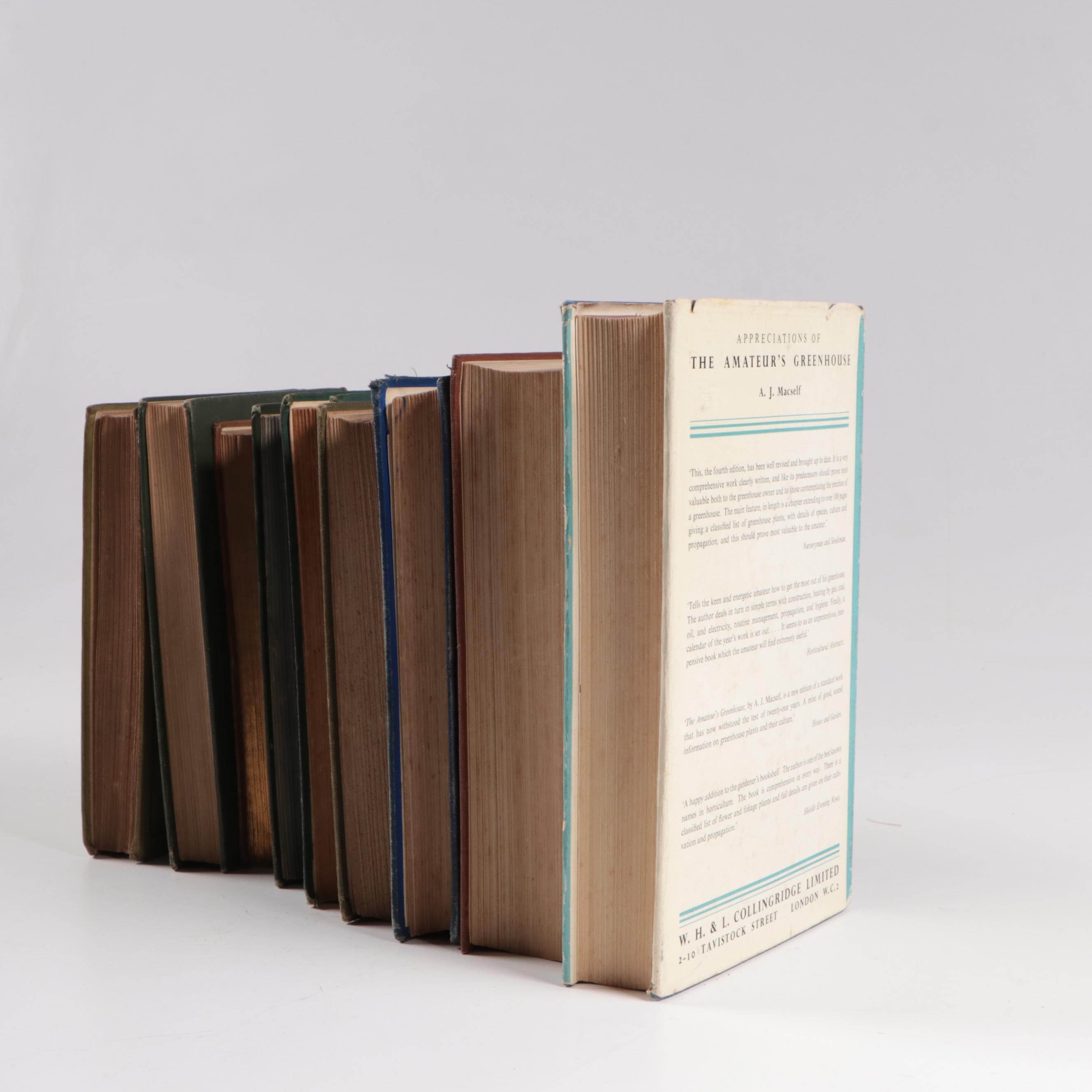 Greenhouse Growing Books Including "Greenhouse Construction" by Ravenscroft