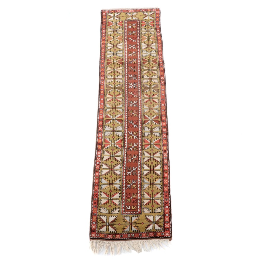 2'5 x 10'4 Hand-Knotted Caucasian Kazak Wool Carpet Runner