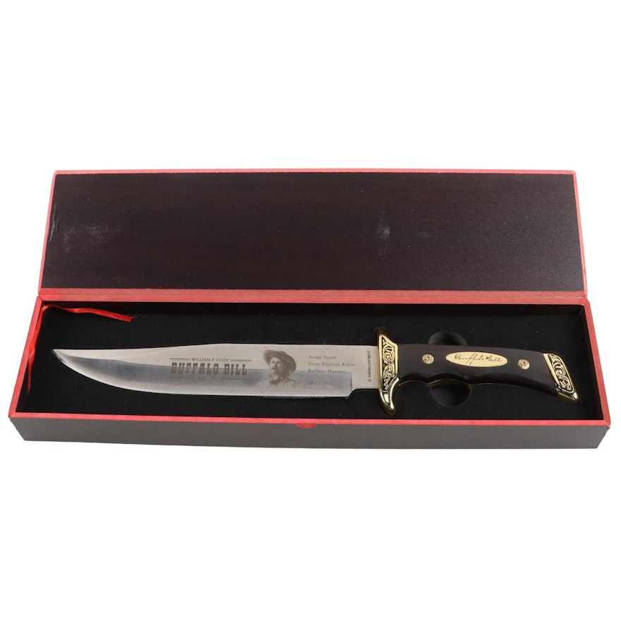 American Mint "Legends of The Wild West: Buffalo Bill" Collector's Bowie Knife