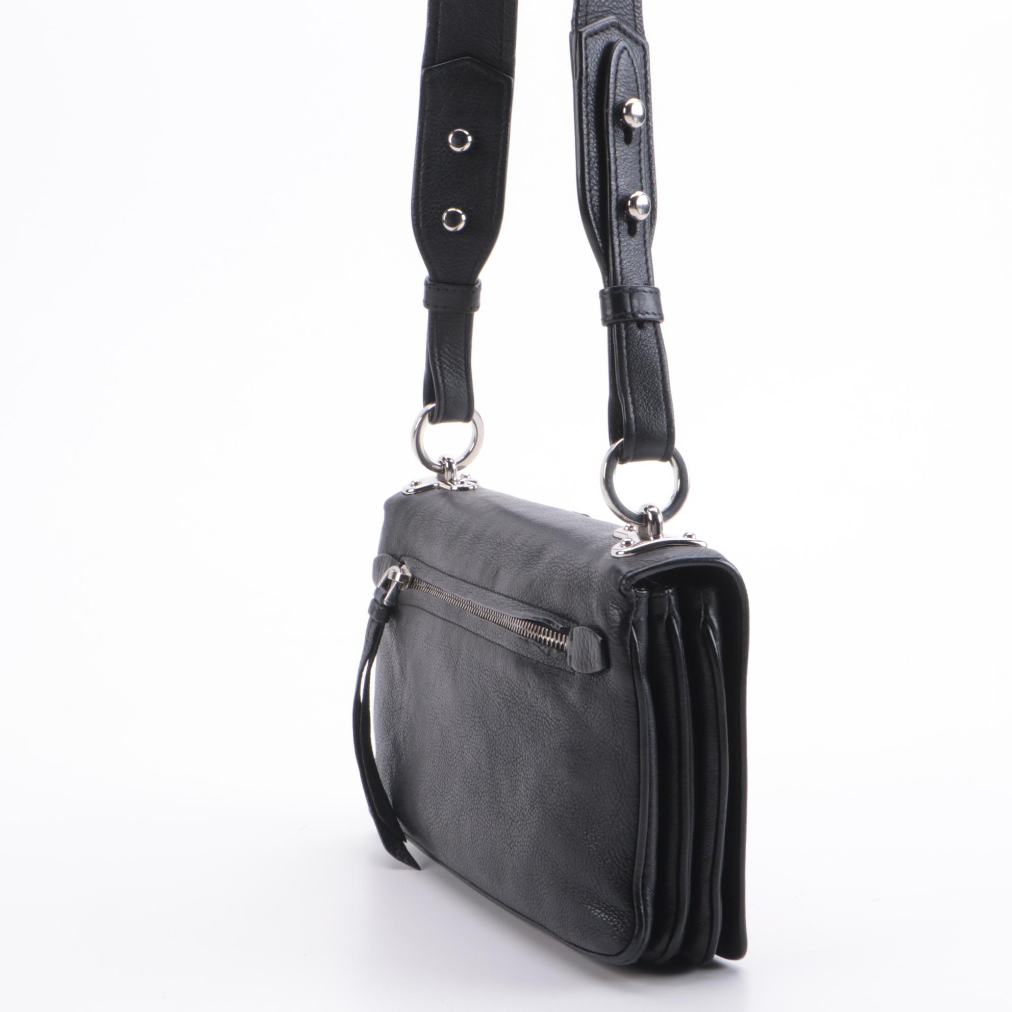 Prada Robot Flap Mixed Media Leather Shoulder Bag