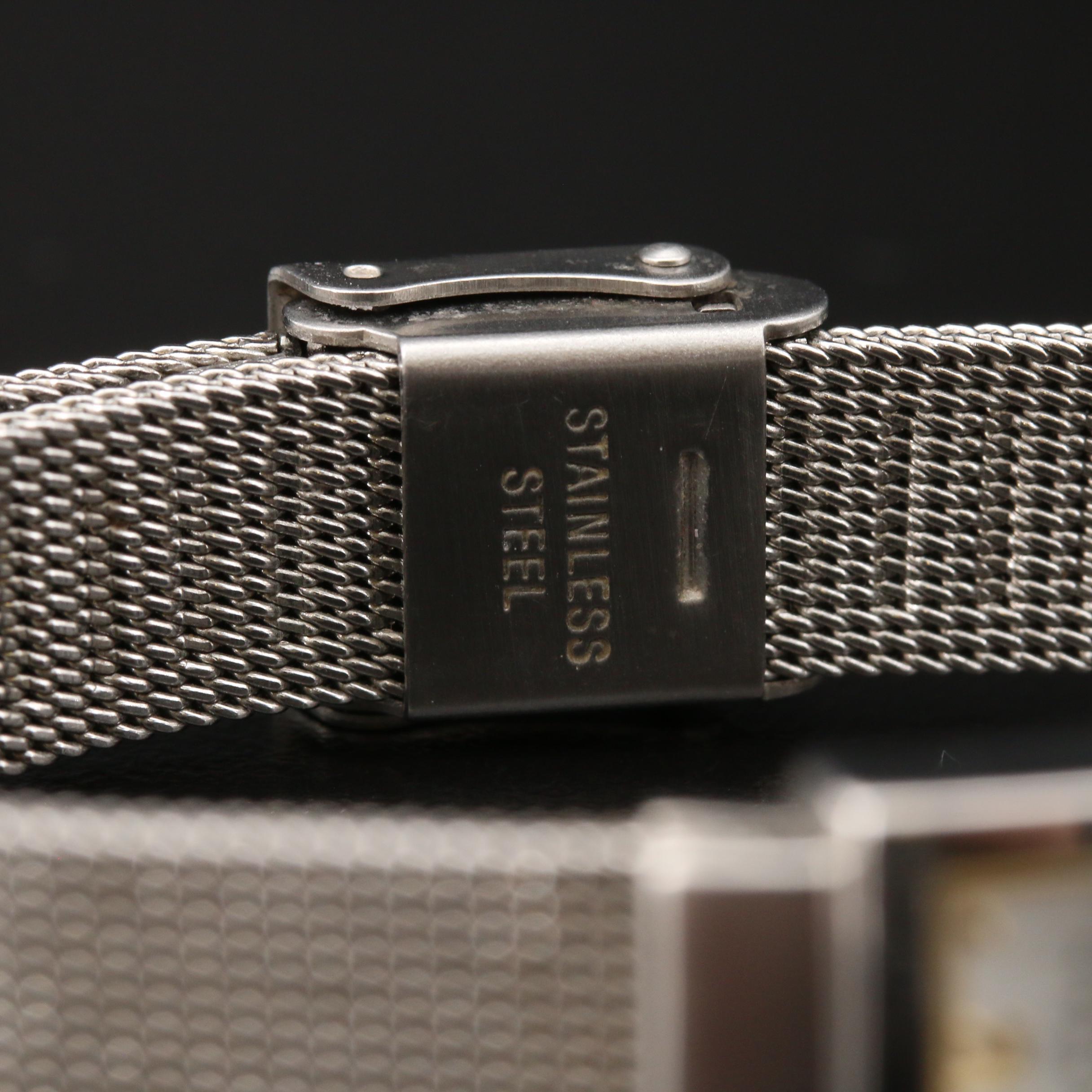 Skagen Tank Style Stainless Steel Quartz Watch