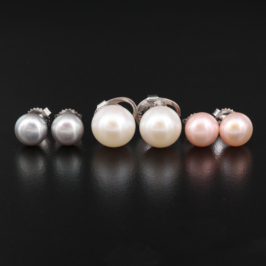Honora Sterling Silver Pearl Earrings