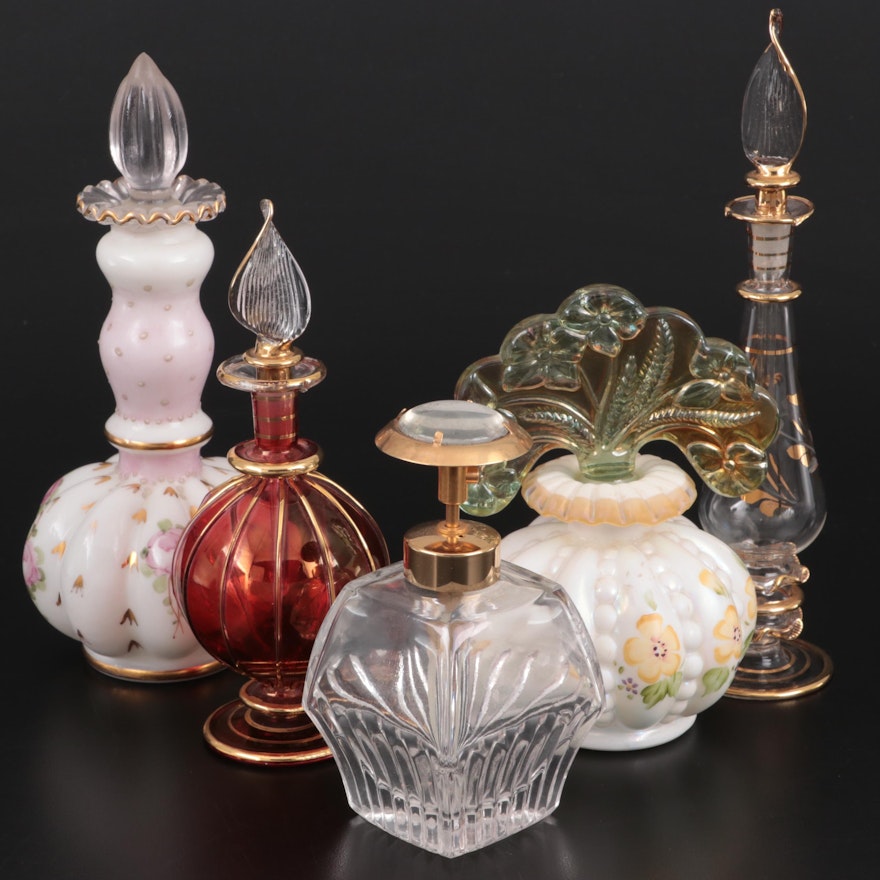 Glass and Porcelain Perfume Bottles, 20th Century