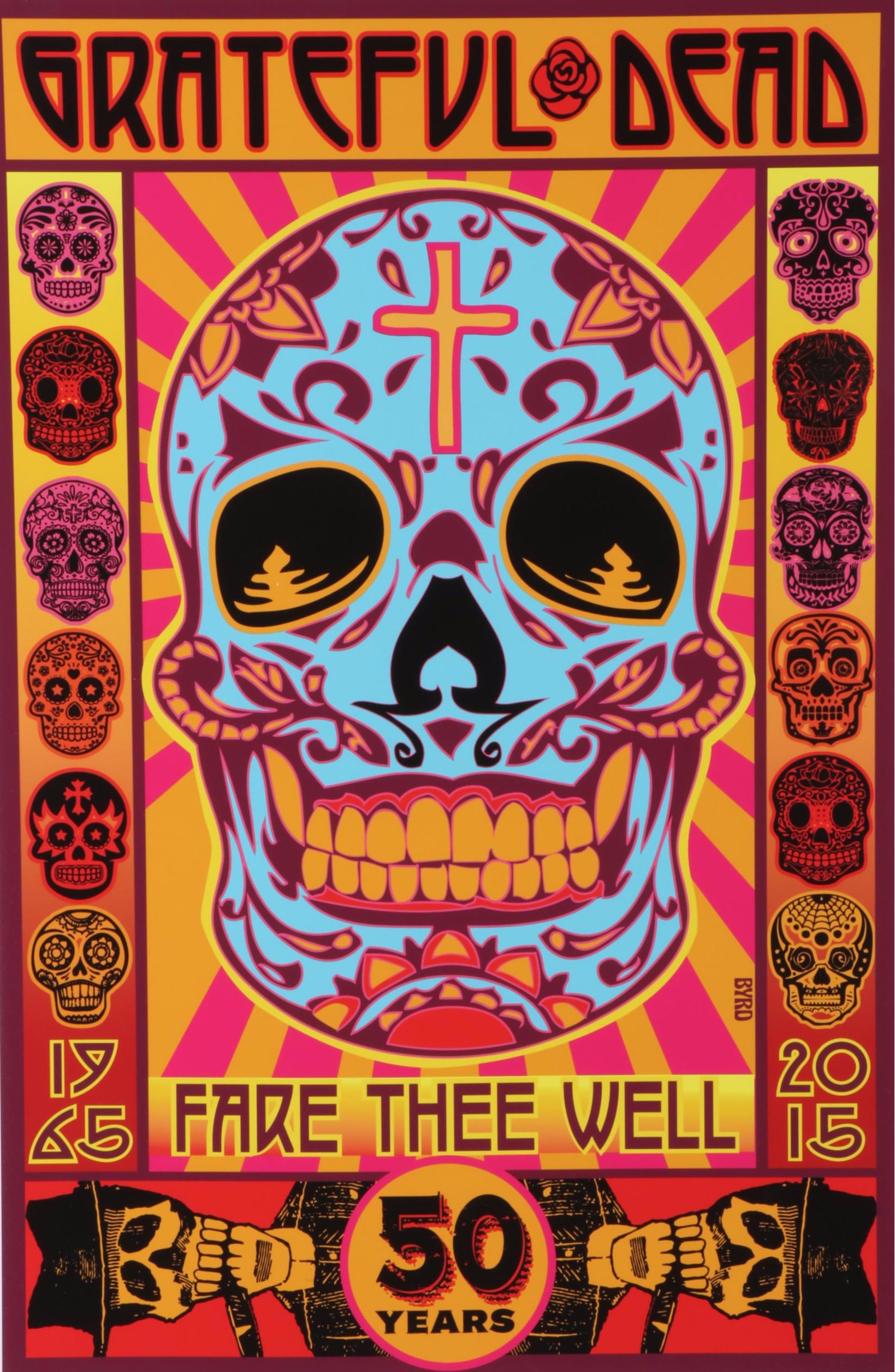 David Edward Byrd Giclée "The Grateful Dead, 50th, 1965 - 2015," 2021