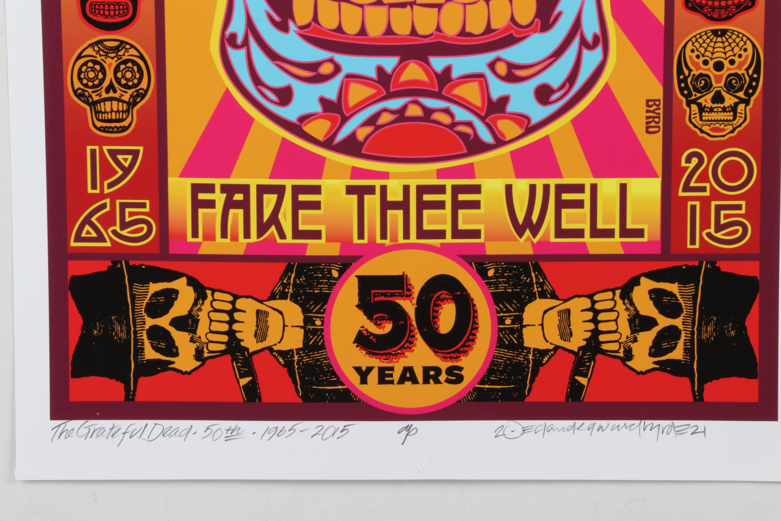 David Edward Byrd Giclée "The Grateful Dead, 50th, 1965 - 2015," 2021