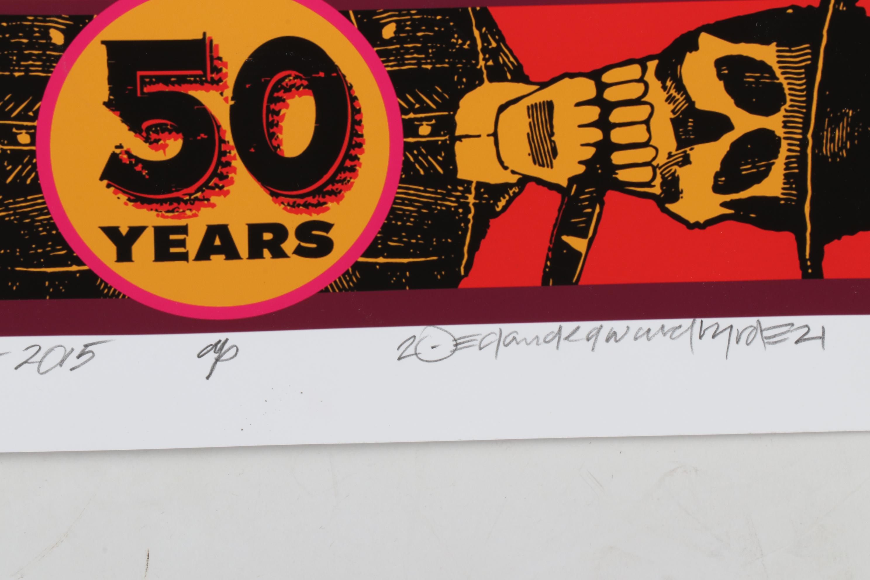 David Edward Byrd Giclée "The Grateful Dead, 50th, 1965 - 2015," 2021