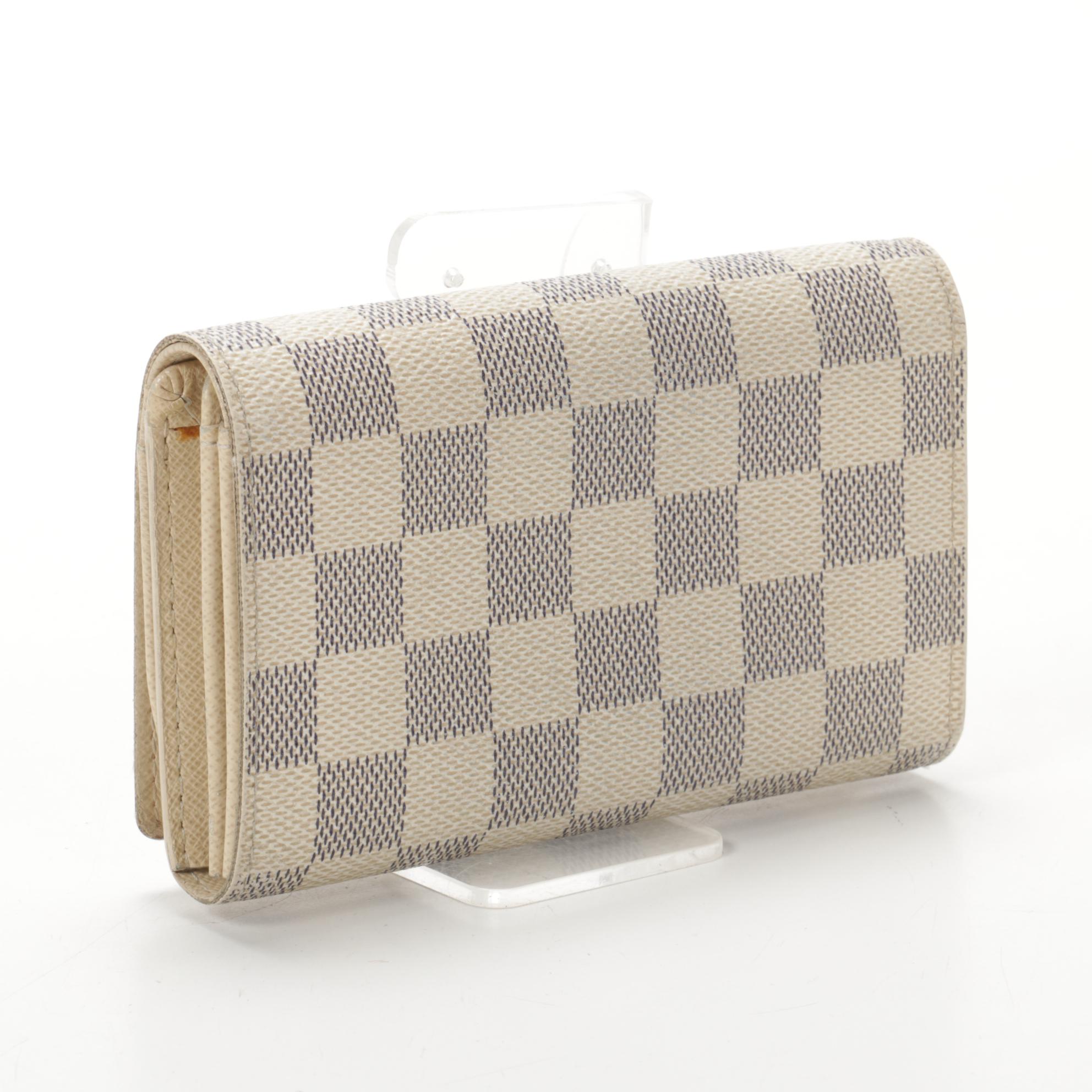 Louis Vuitton Porte-Monnaie Billets Tresor in Damier Azur Canvas