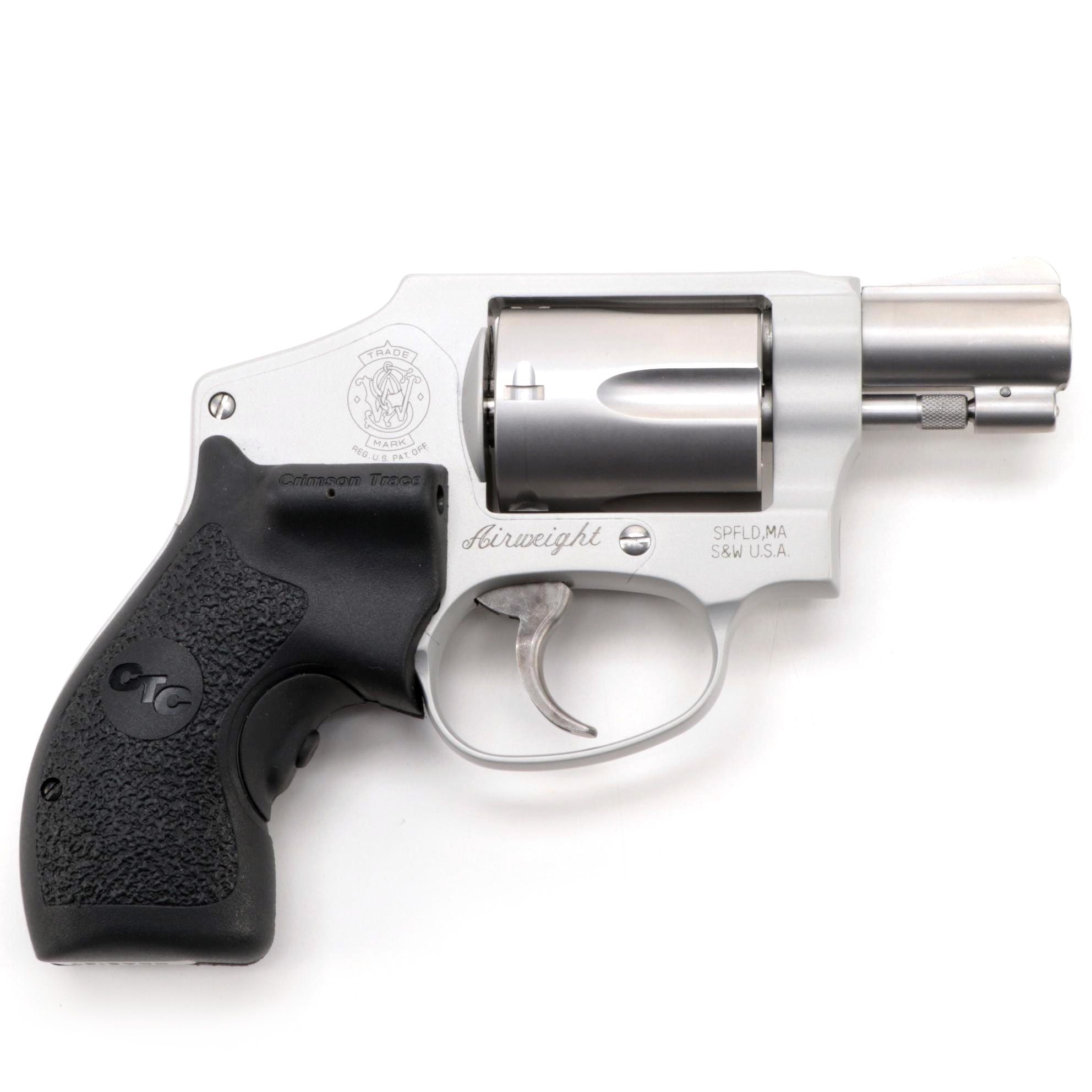 S&W Airweight .38 Hammerless Revolver With Laser Grip