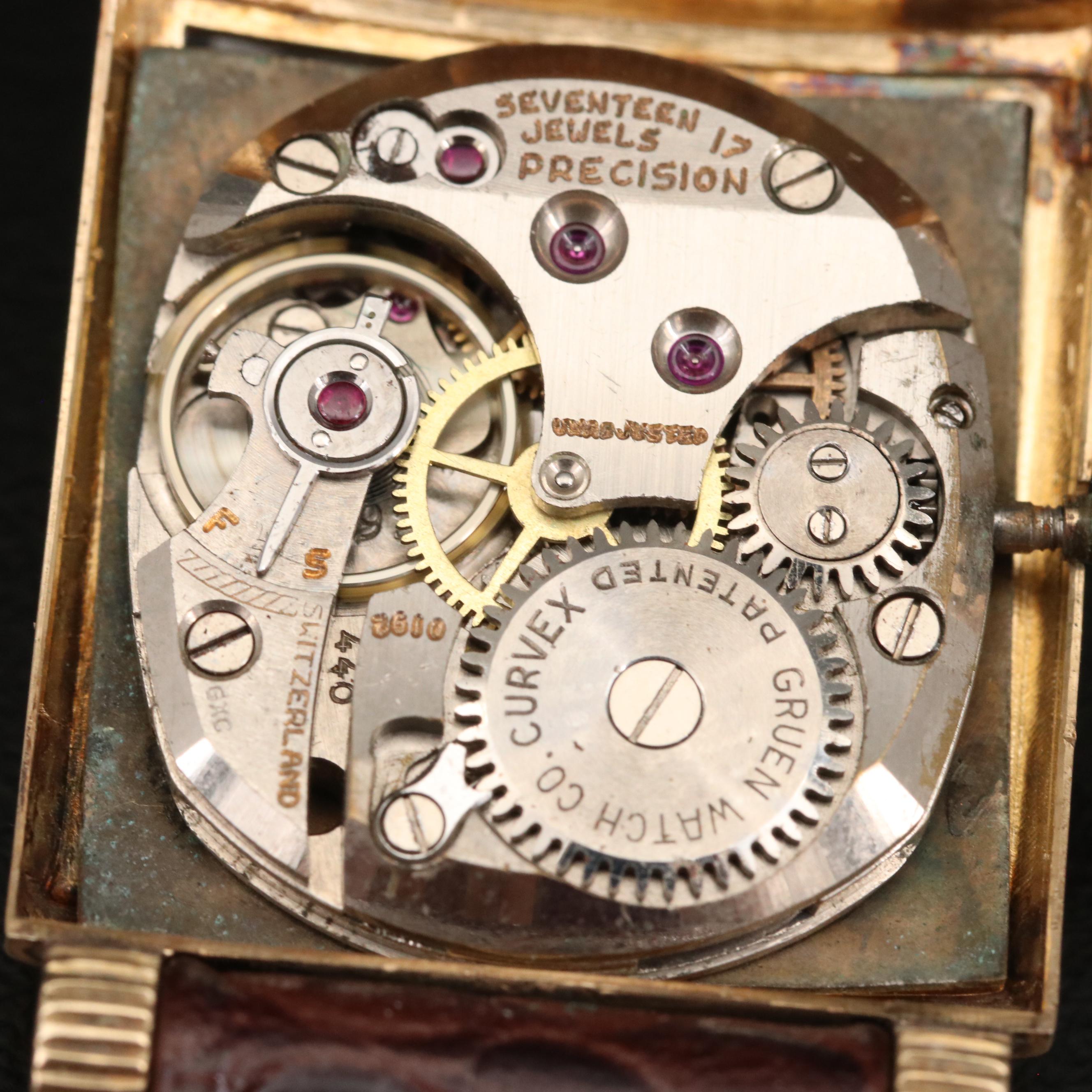 Gruen Veri Thin Precision 14K Gold Watch, Circa 1942
