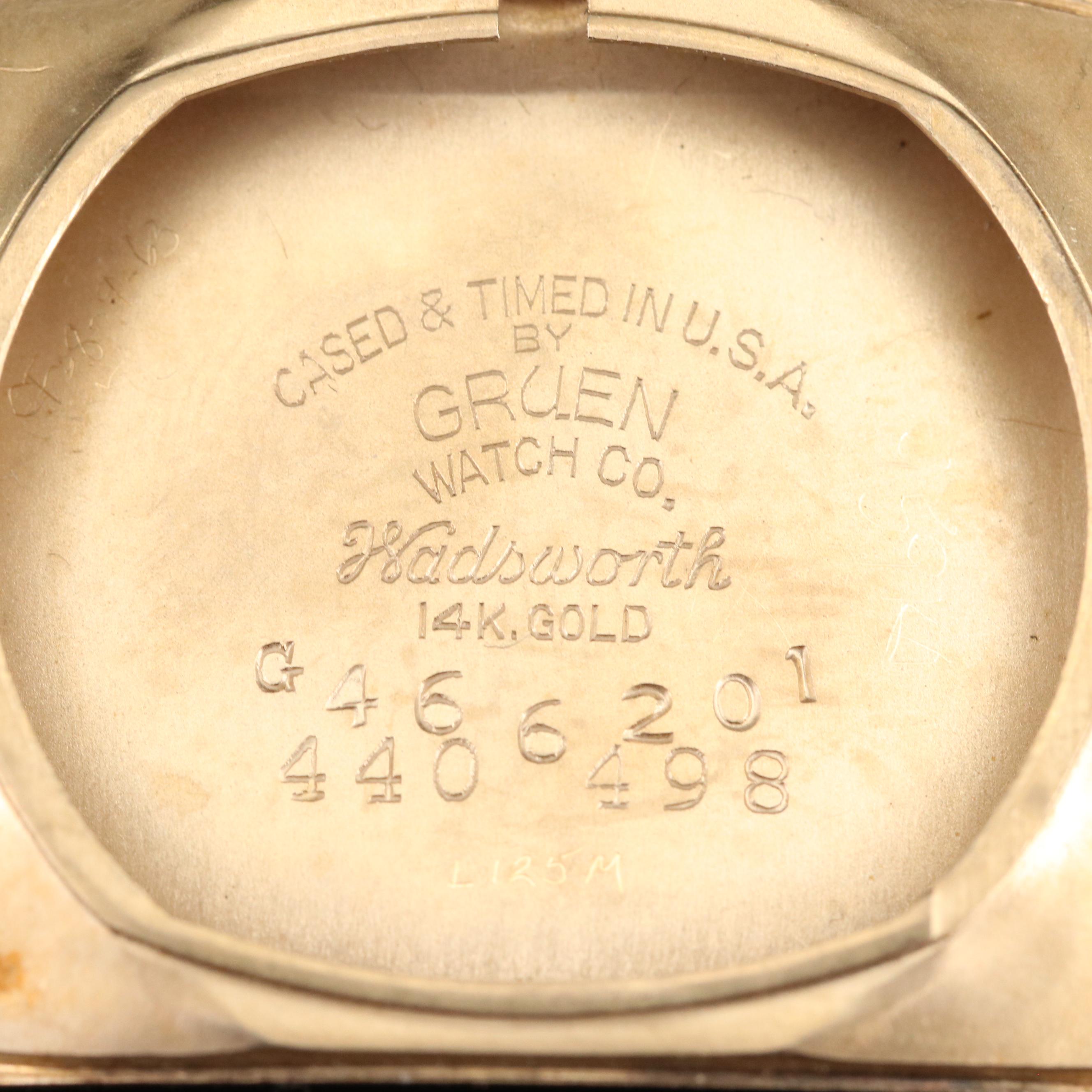 Gruen Veri Thin Precision 14K Gold Watch, Circa 1942