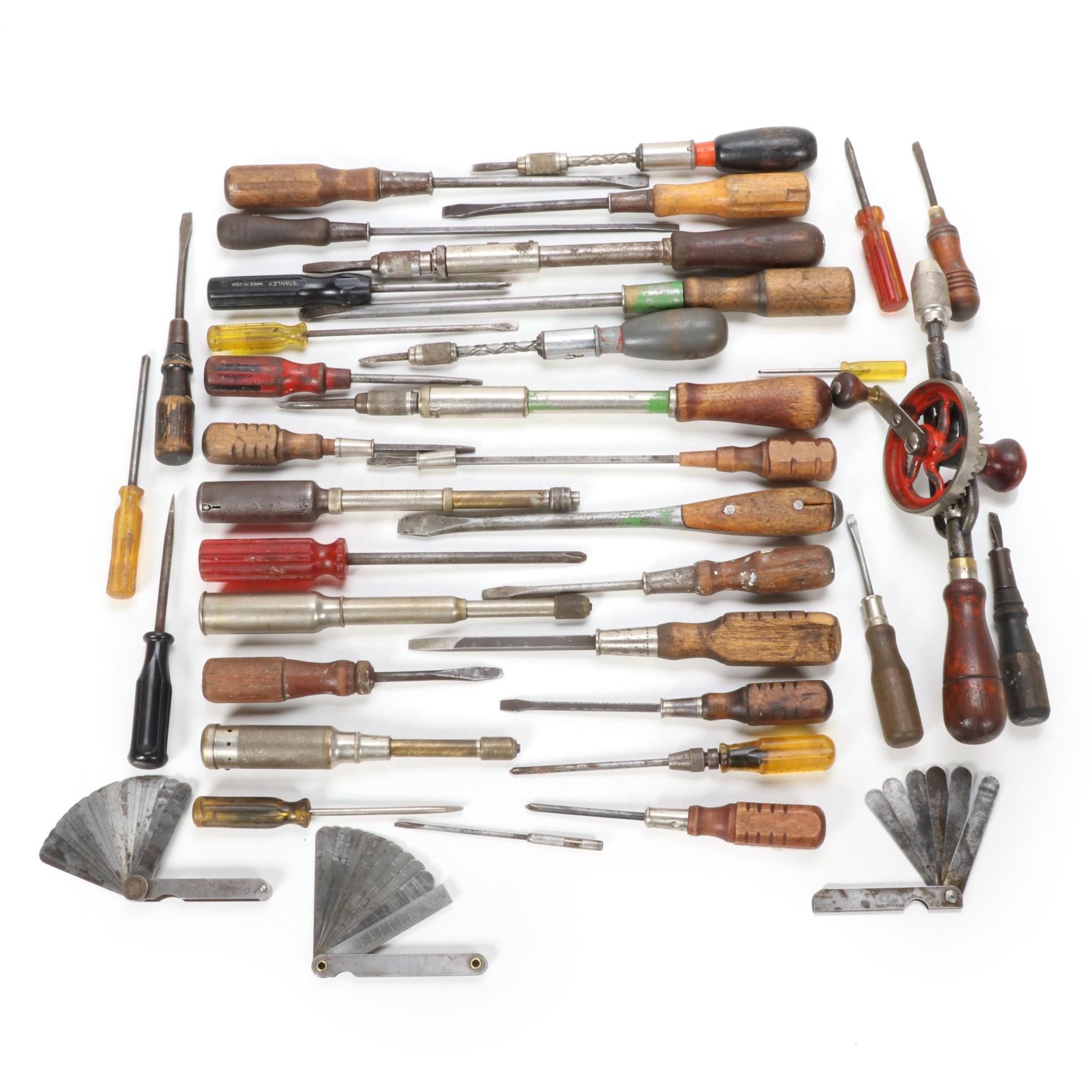 Miller's Falls, Yankee, Dunlap, Kastar, & Other Wooden Vintage Hand Tools