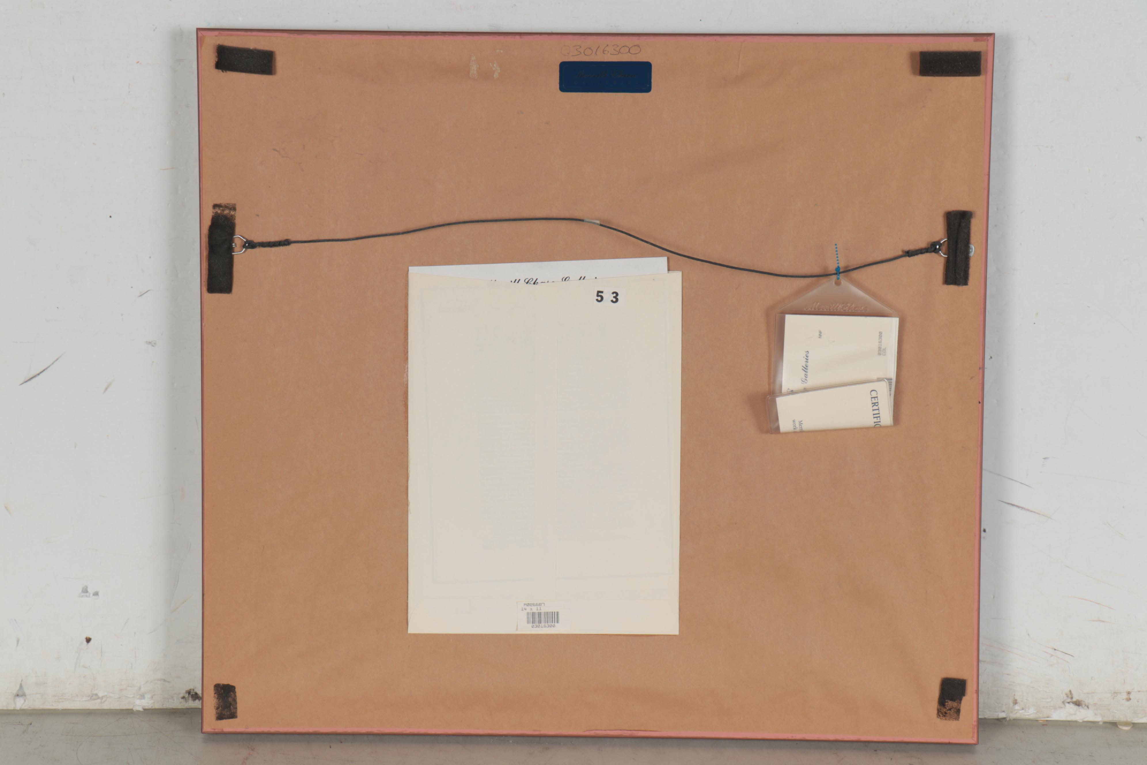 Gustav Likan Watercolor Painting "Village Boys," 1965