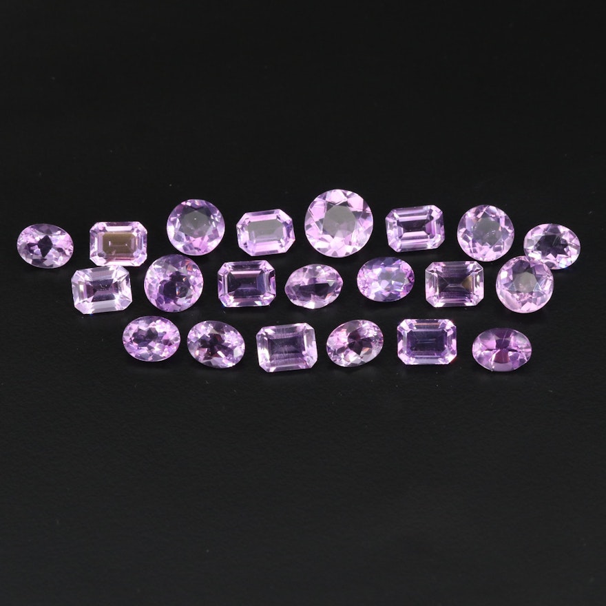 Loose 45.74 CTW Amethyst Selection Featuring Various Shapes