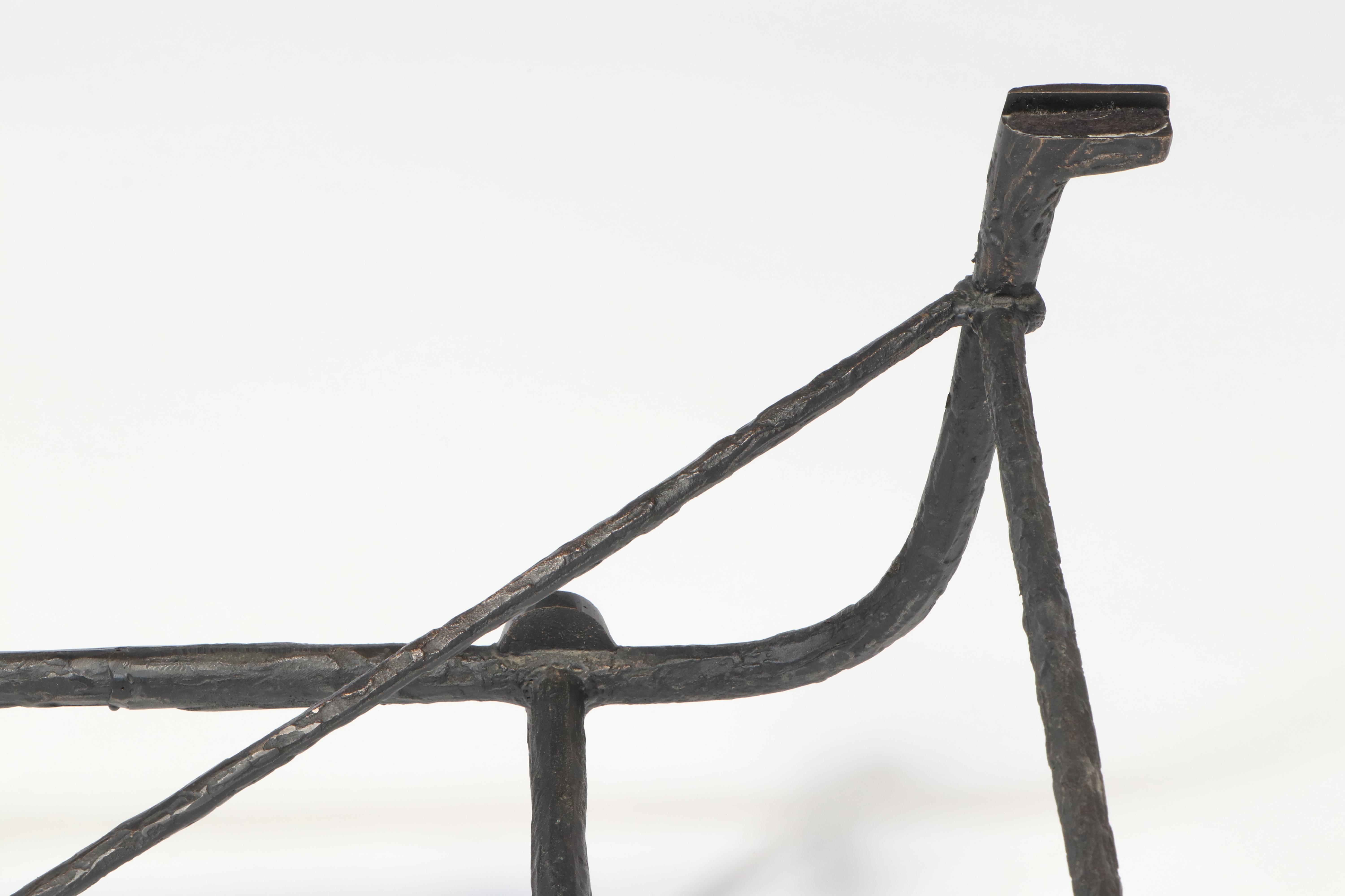 Christopher Chodoff and Diego Giacometti Bronze and Glass Coffee Table, c. 1980