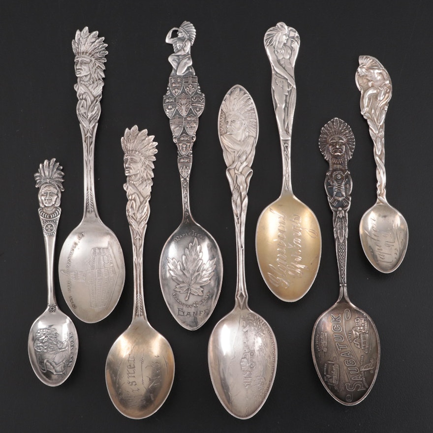 Alvin, Fessenden & Co. and Howard Sterling Souvenir Spoons and Other Spoons