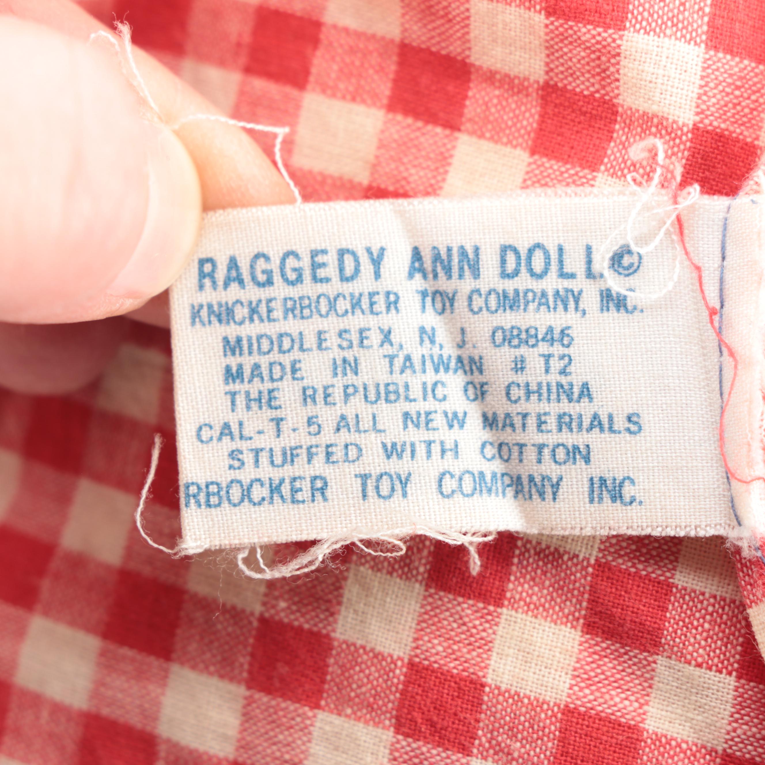 Knickerbocker Raggedy Ann and Andy Dolls