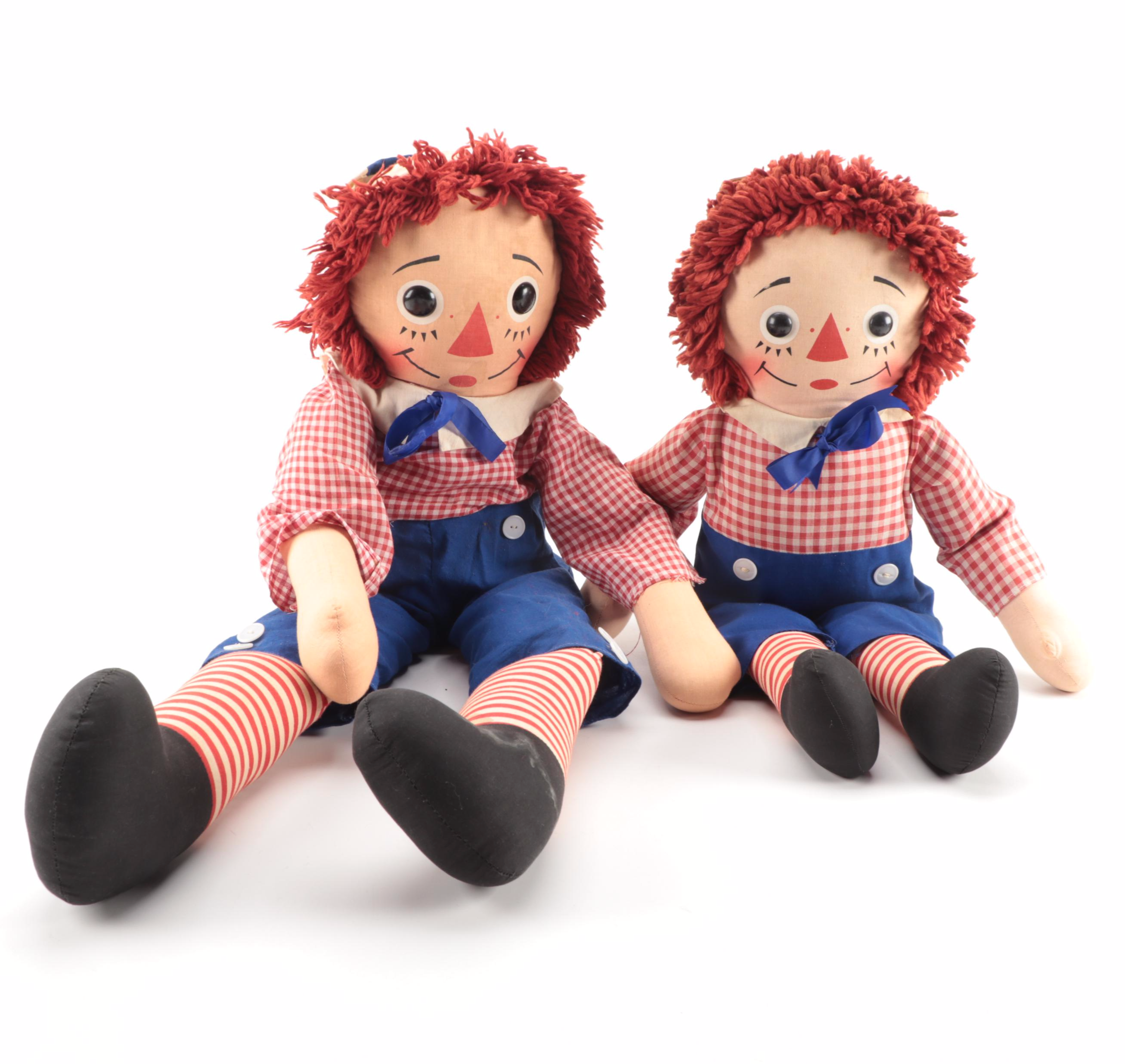 Knickerbocker Raggedy Ann and Andy Dolls