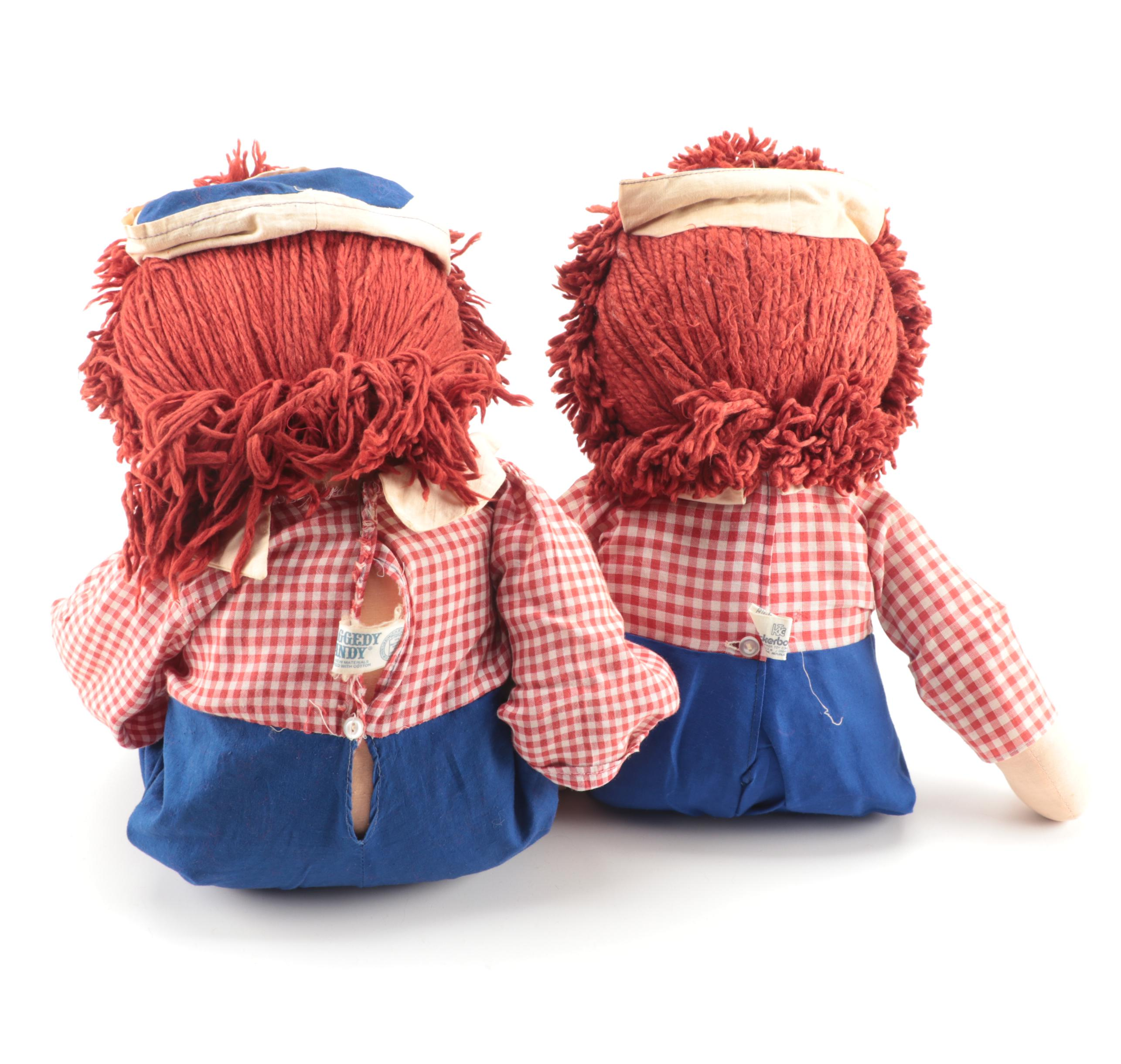 Knickerbocker Raggedy Ann and Andy Dolls
