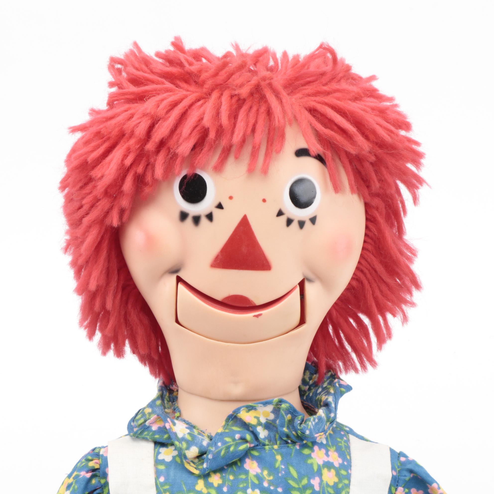 Raggedy Ann and Andy Ventriloquist Dummy Dolls, 1973