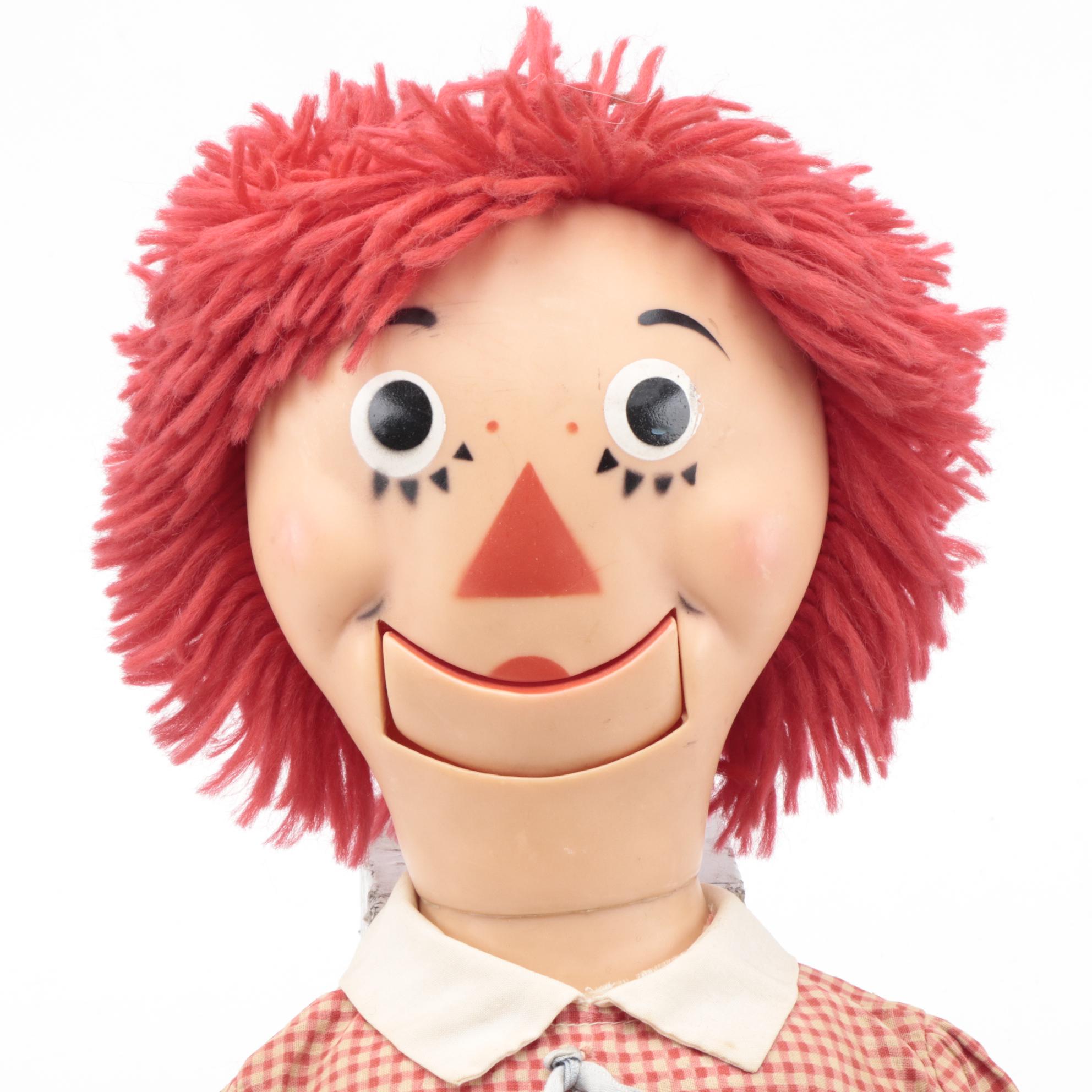 Raggedy Ann and Andy Ventriloquist Dummy Dolls, 1973
