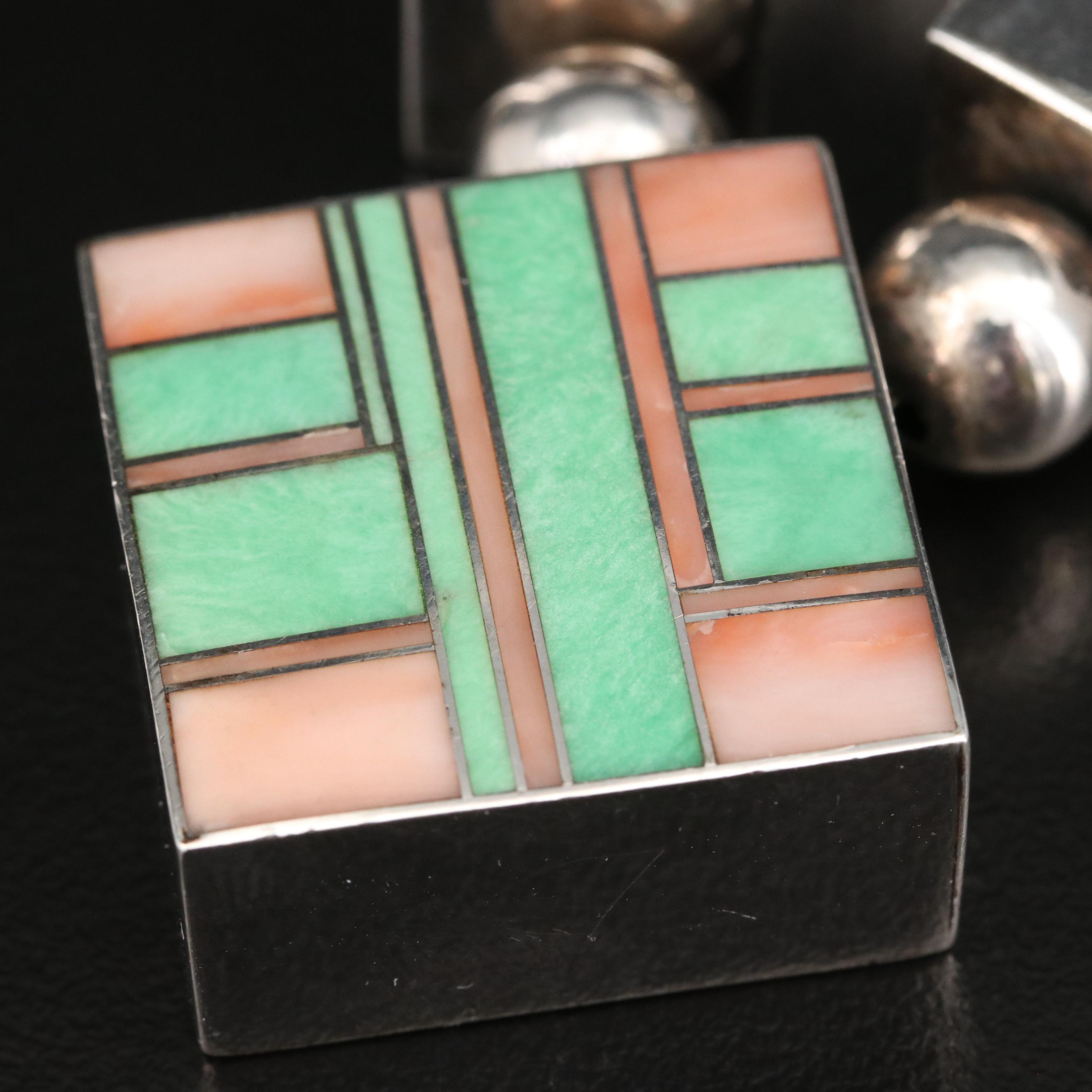 Ray Tracey Navajo Diné and Knifewing Segura Apache Inlay Necklace