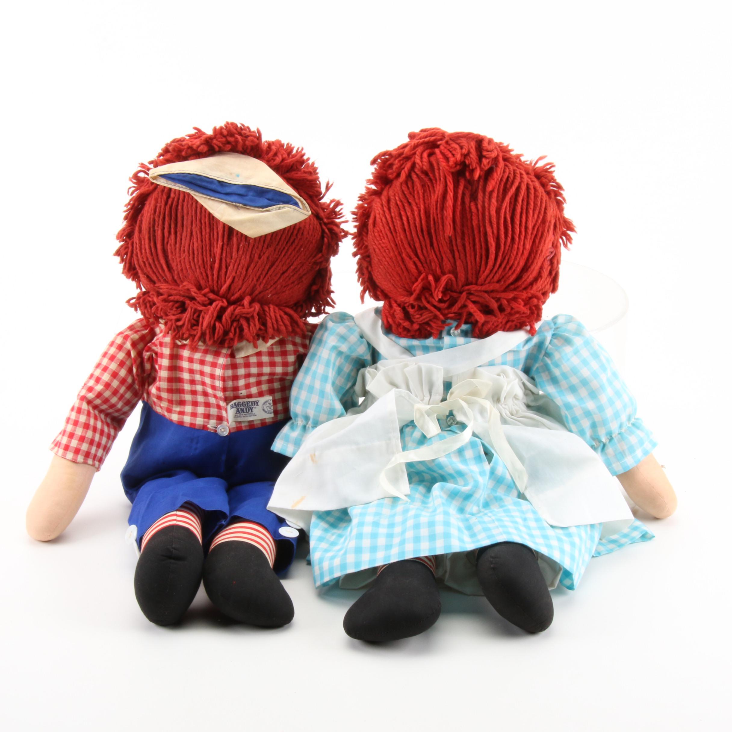 Knickerbocker Raggedy Ann and Andy Dolls