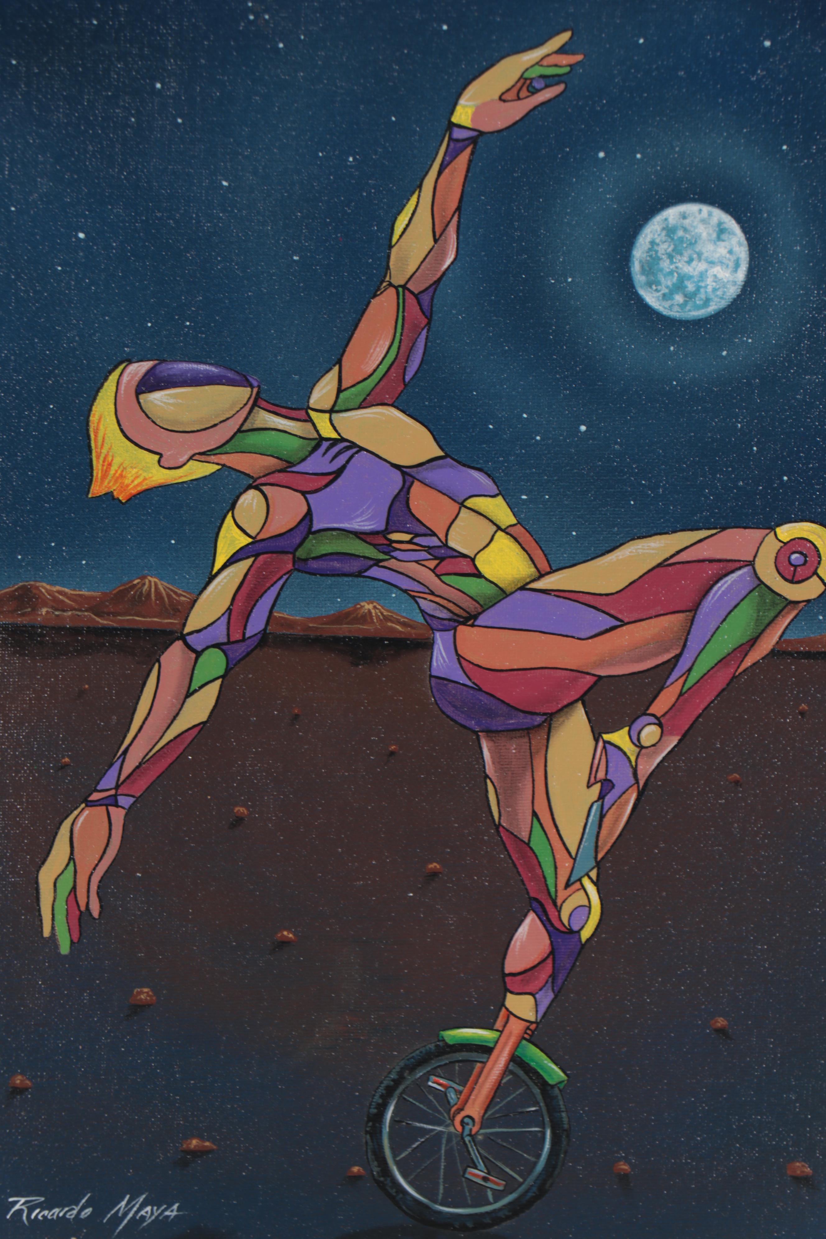 Ricardo Maya Surrealist Figural Acrylic Painting