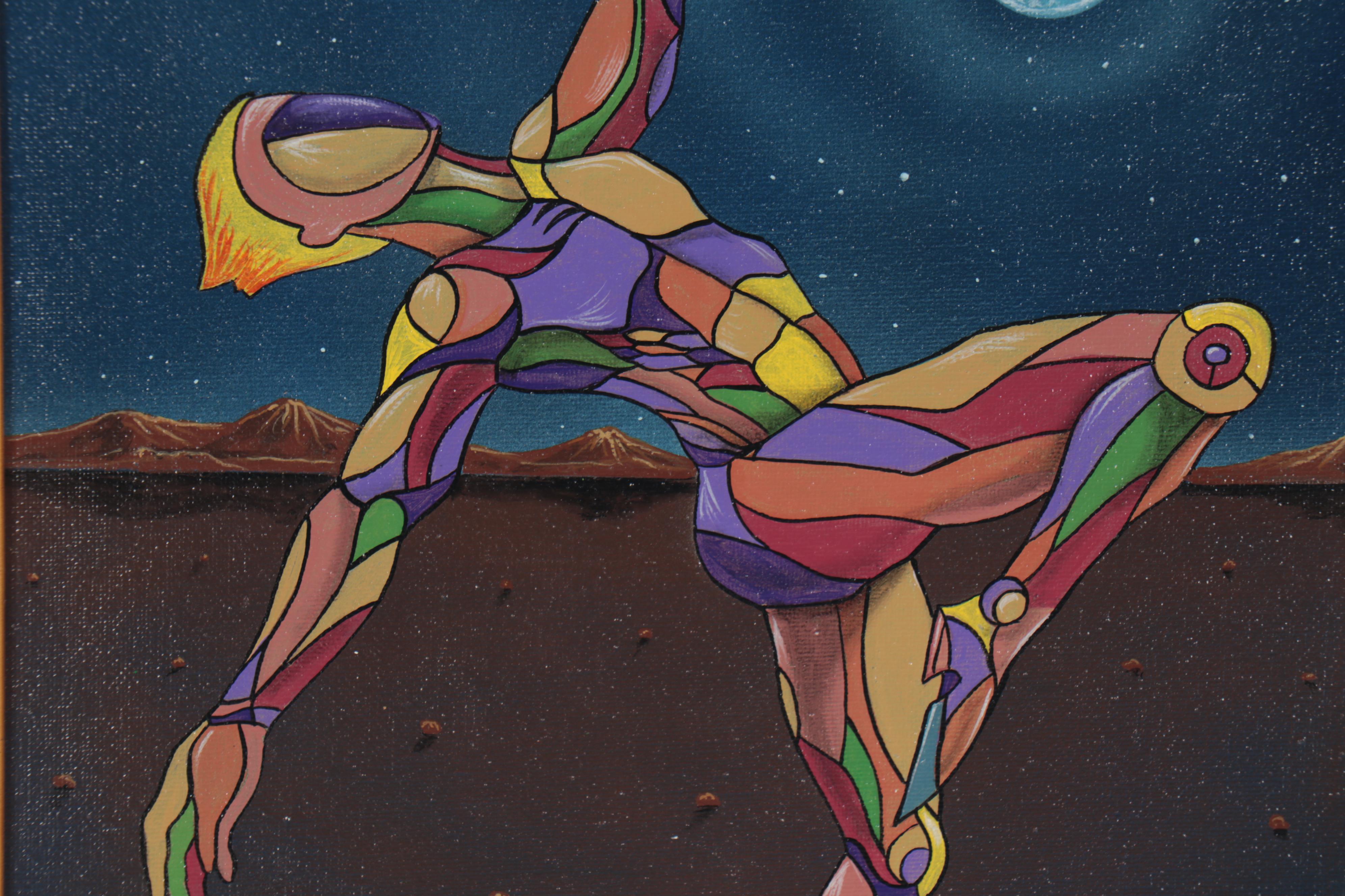 Ricardo Maya Surrealist Figural Acrylic Painting