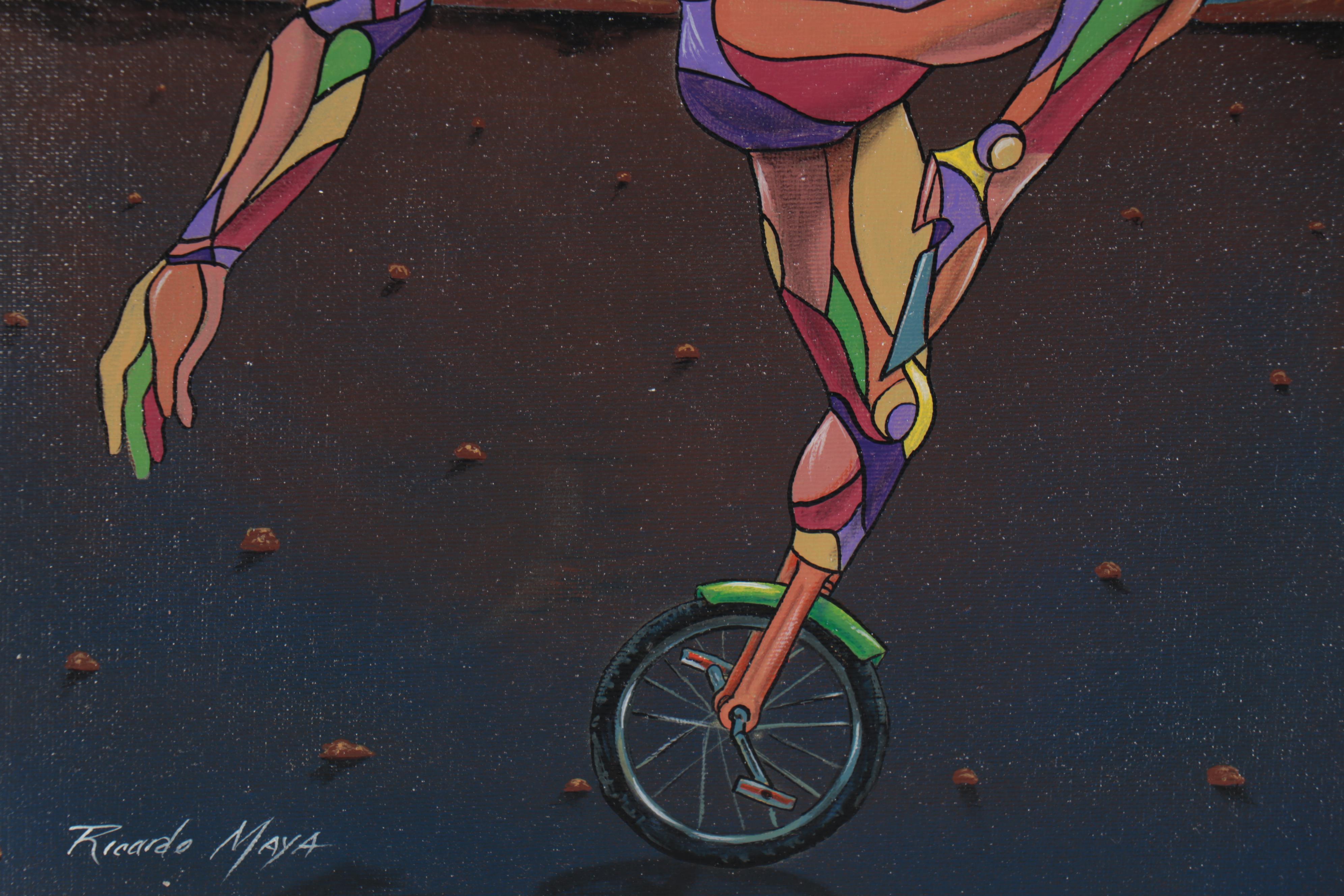 Ricardo Maya Surrealist Figural Acrylic Painting