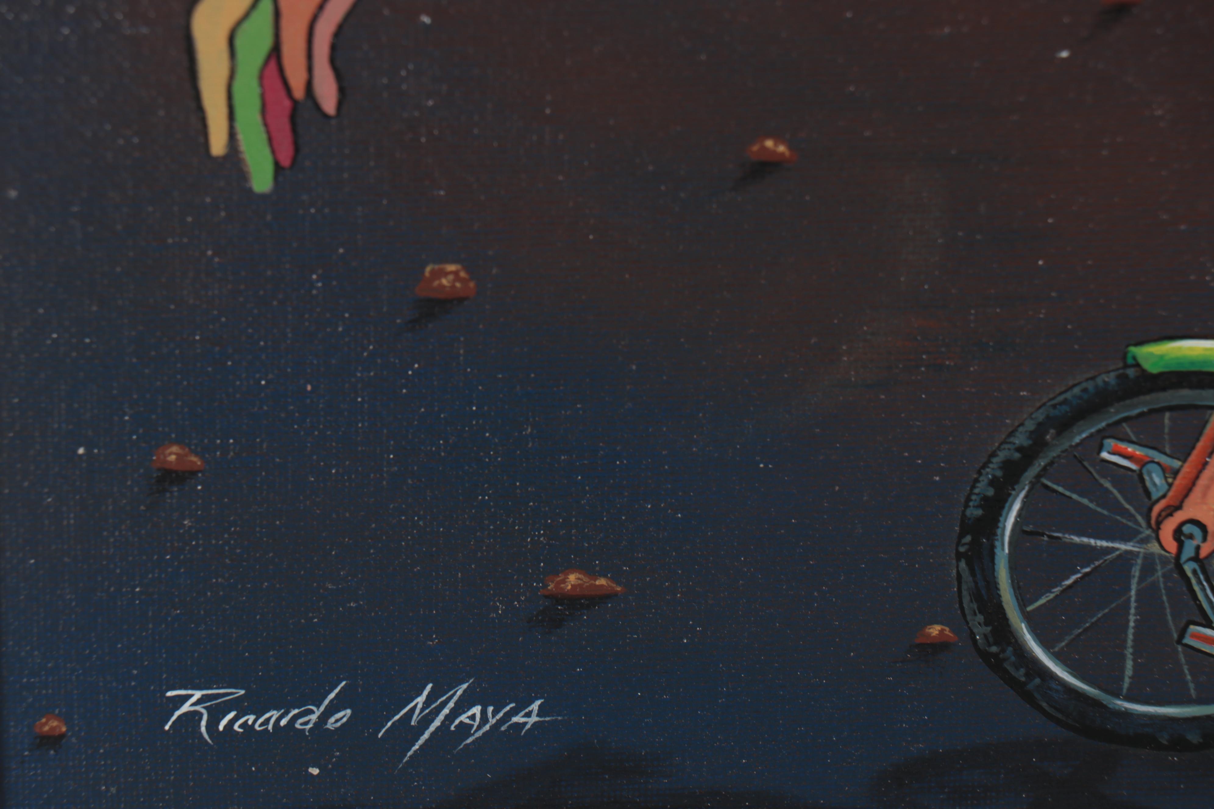 Ricardo Maya Surrealist Figural Acrylic Painting