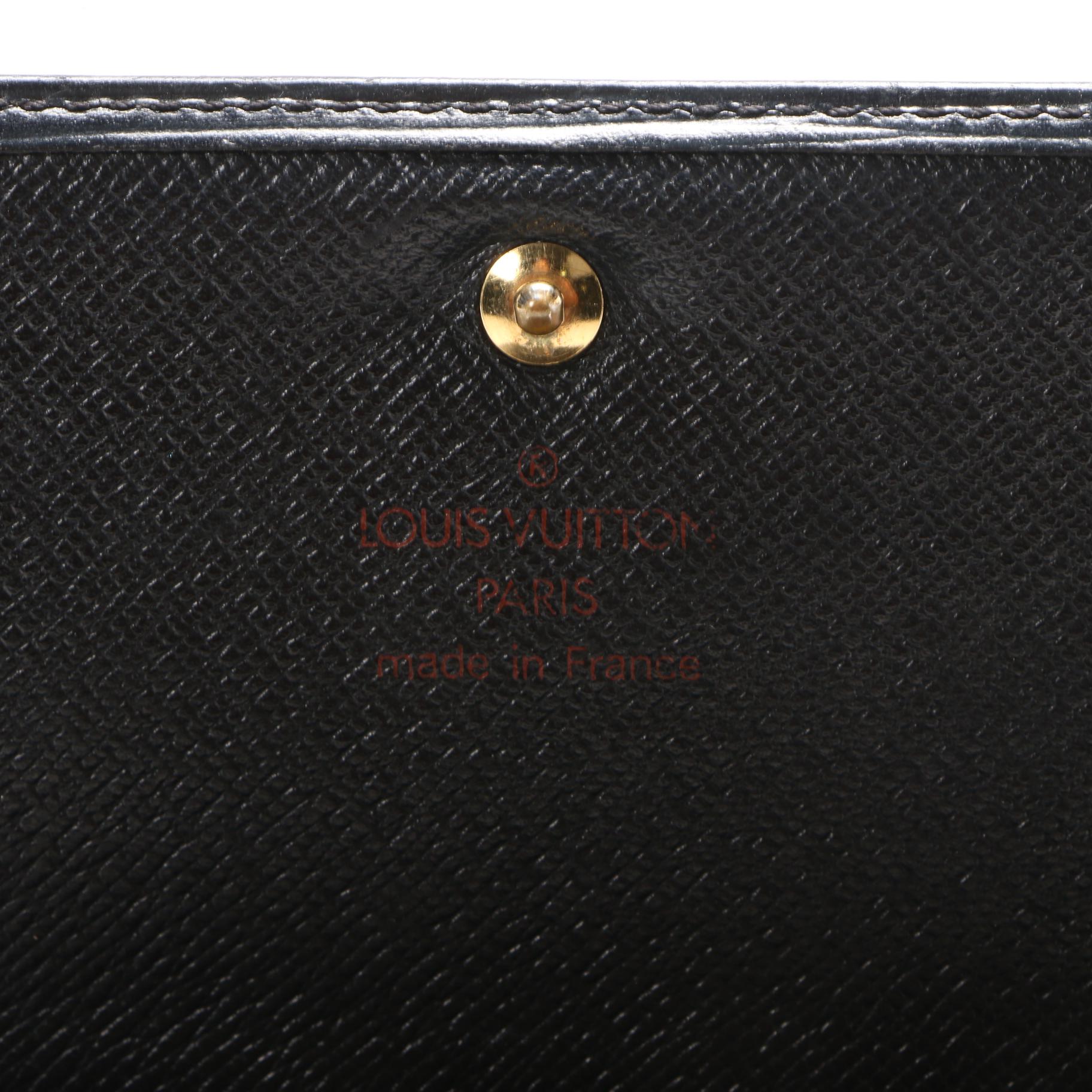 Louis Vuitton Porte-Monnaie Billets Tresor in Black Epi Leather