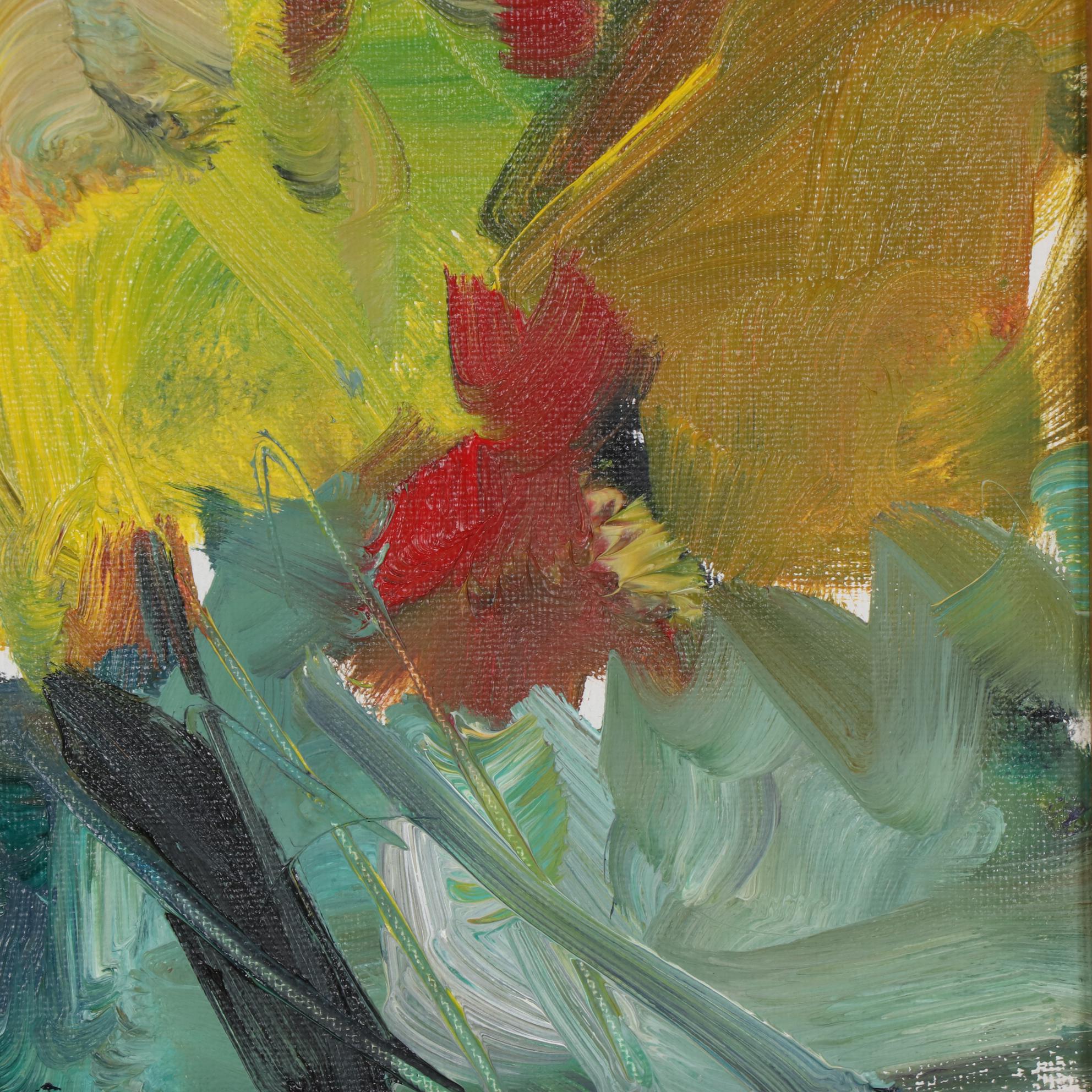 Jose Trujillo Oil Painting "Sunflowers," 2019