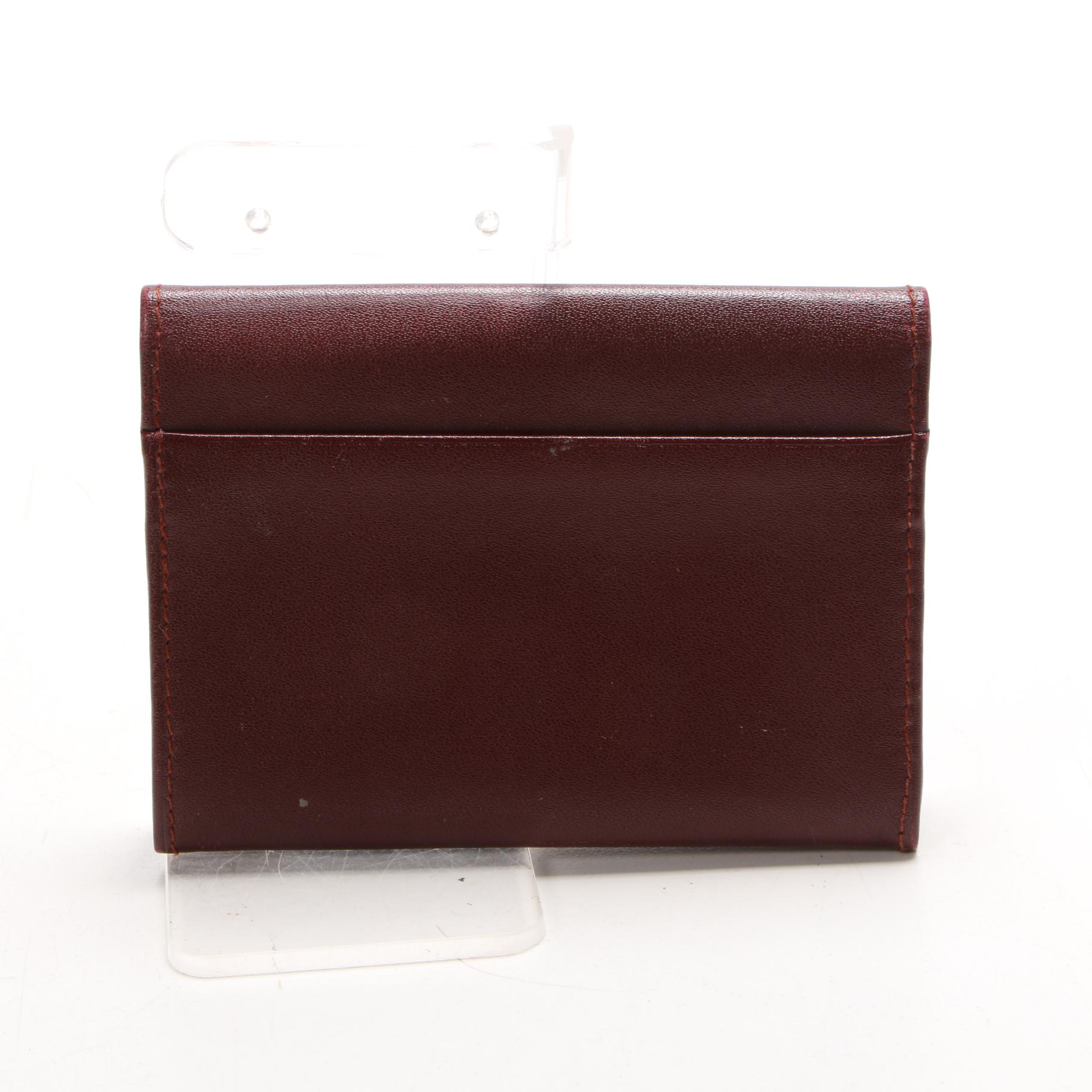 Cartier Must de Cartier Card Case in Burgundy Leather
