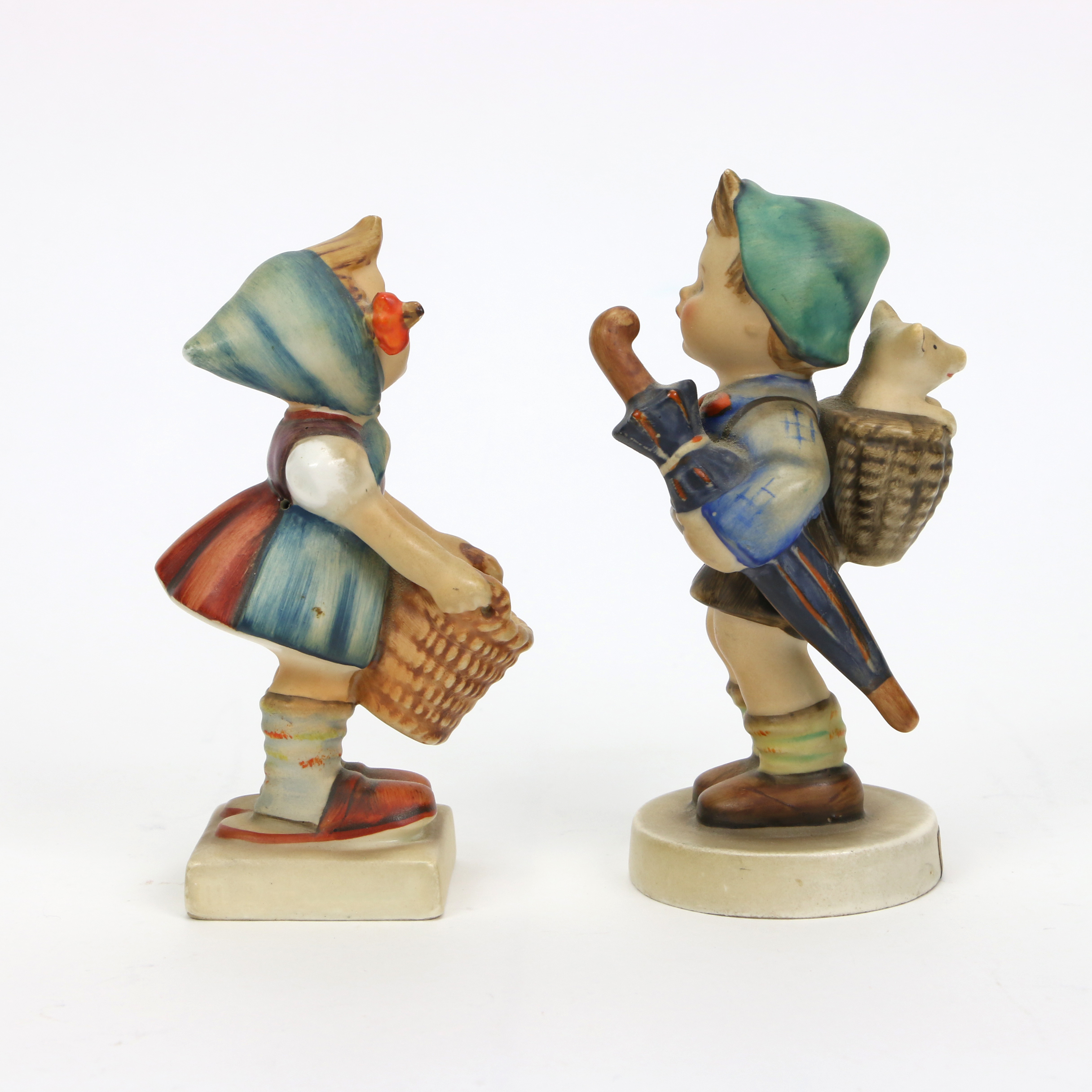 Goebel Hummel Porcelain Figurines Including "Home from Market" and "Joyful"