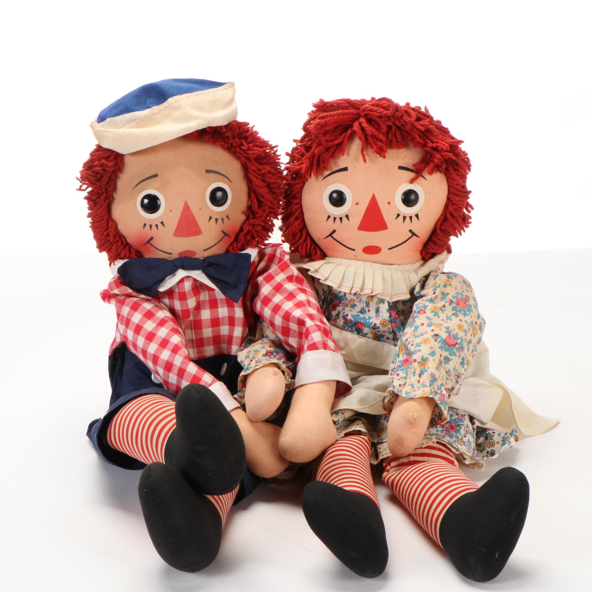 Knickerbocker and Other "Raggedy Ann and Raggedy Andy" Cloth Dolls