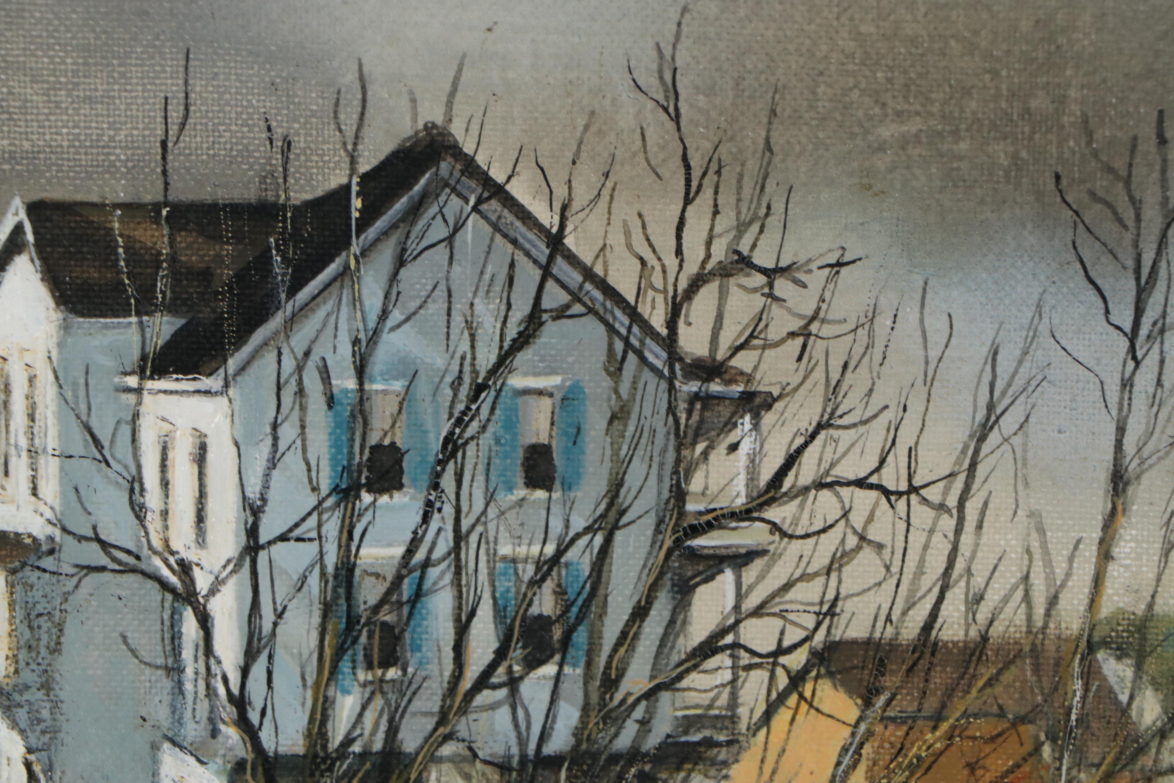 Robert Fabe Oil Painting "Key To The City," 1997