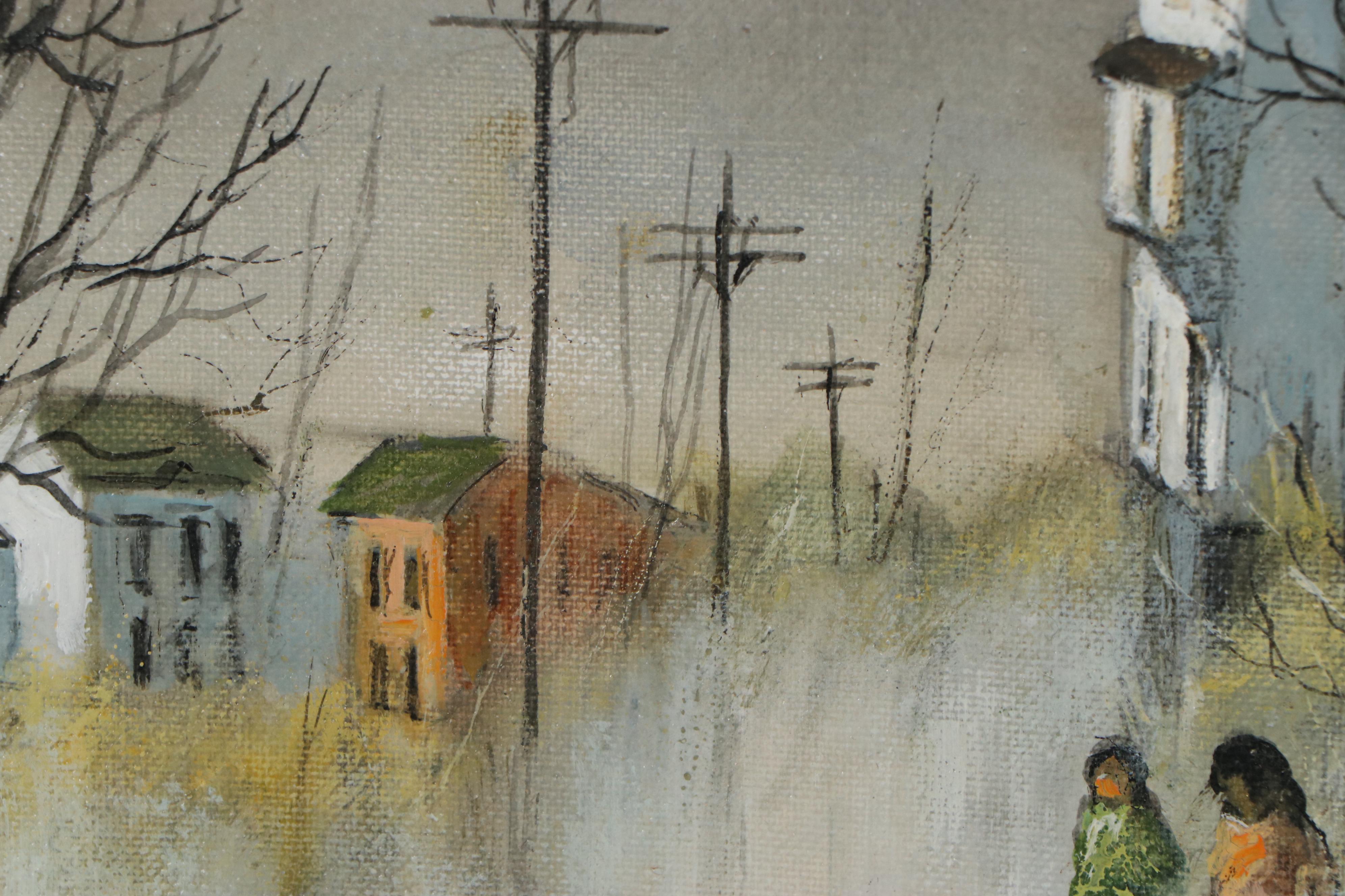 Robert Fabe Oil Painting "Key To The City," 1997