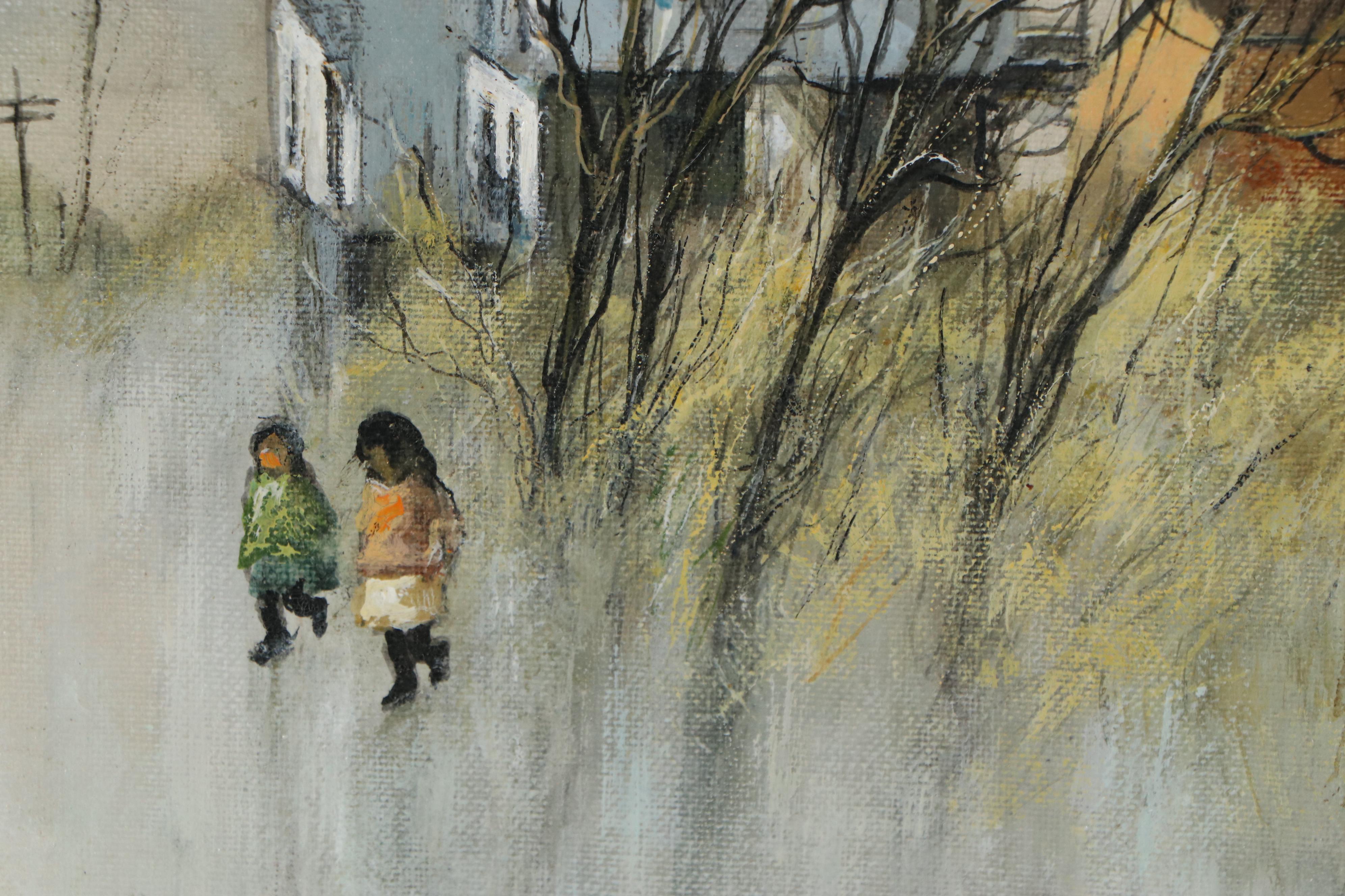 Robert Fabe Oil Painting "Key To The City," 1997