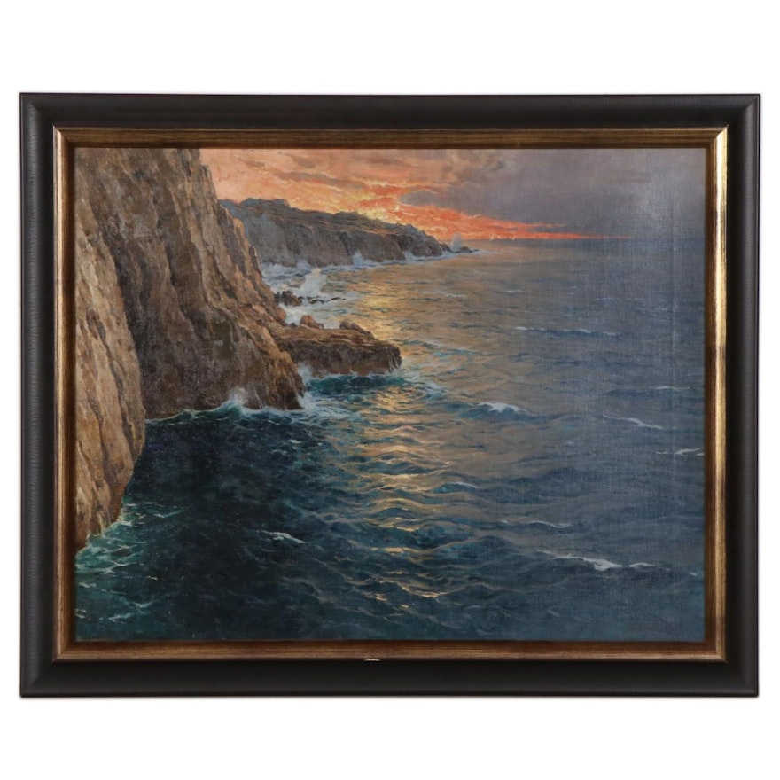 Michele Federico Oil Painting "Capri"