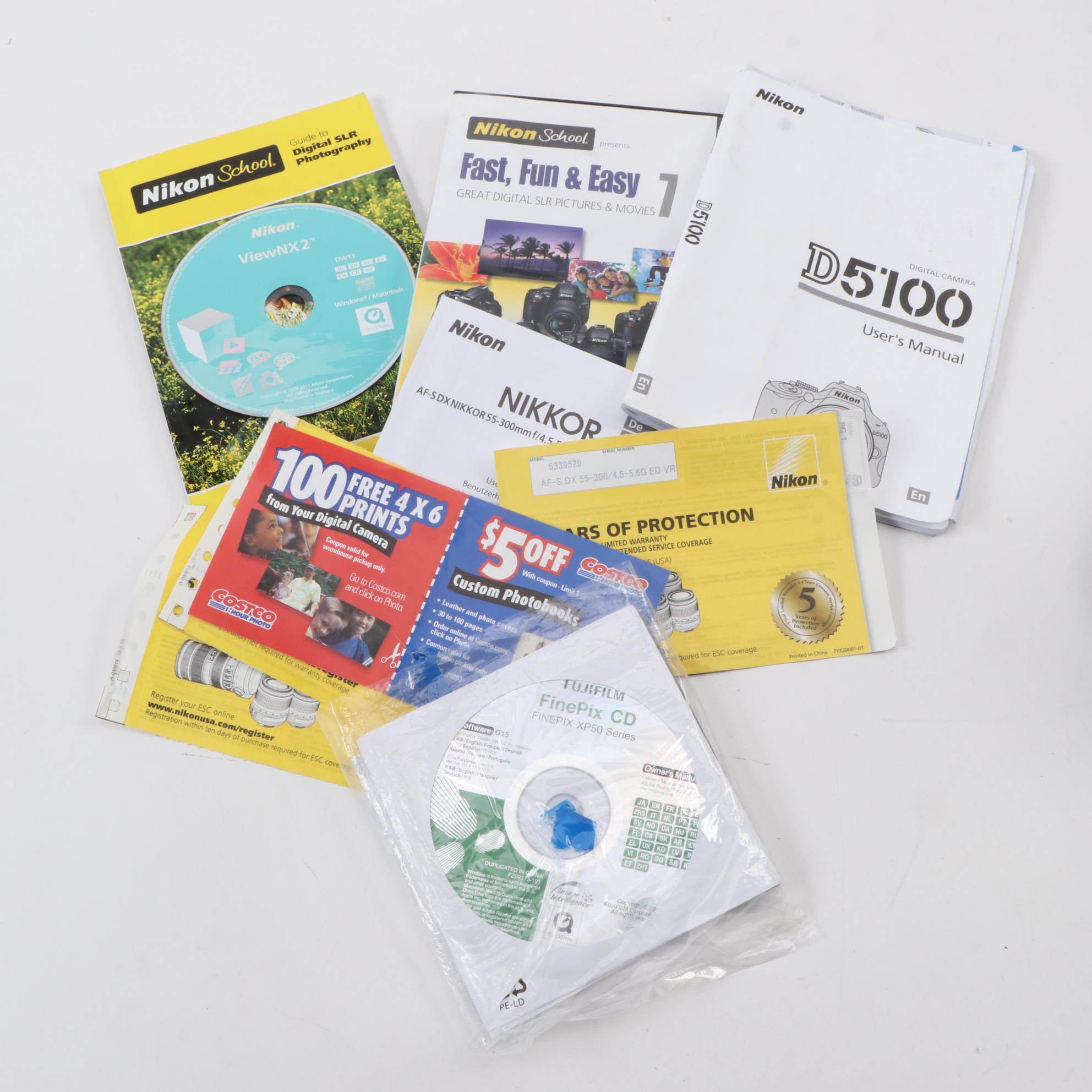 Nikon D5100 DSLR Camera with AF-S Nikkor 55–300mm f/4.5–5.6 Lens and More