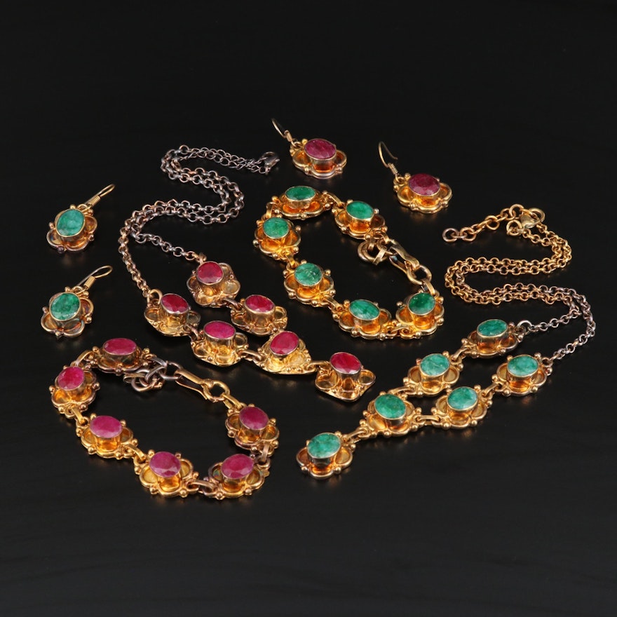 Sillimanite Necklace, Bracelet and Earring Sets