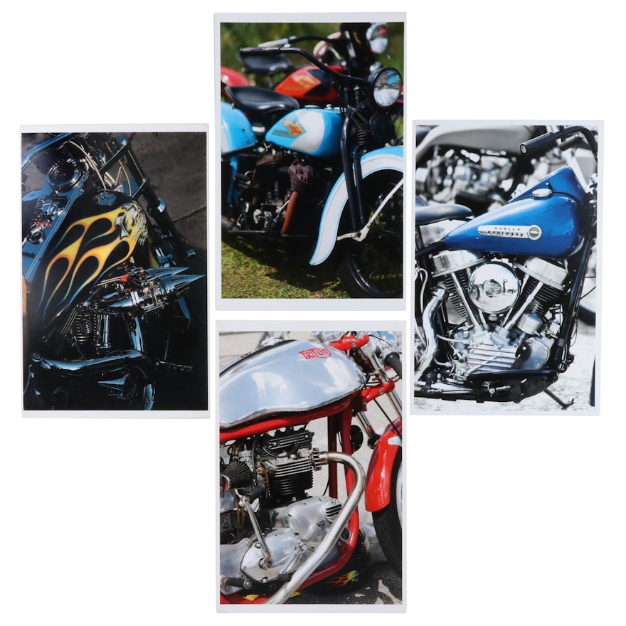 Jerry Irwin Offset Lithographs of Motorcycle Engines
