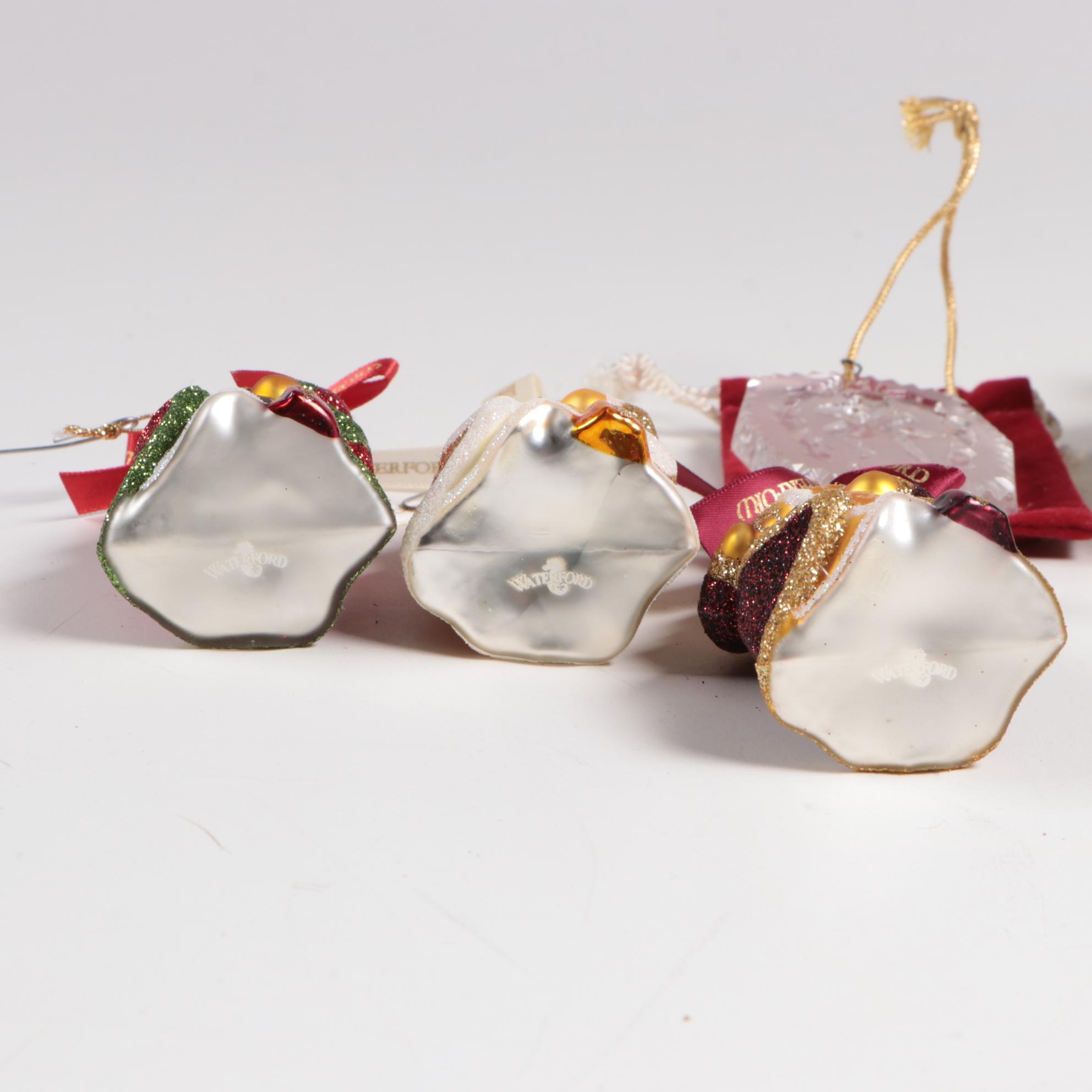 Waterford "Holiday Heirloom" Glass Ornaments with Annual Christmas Ornament