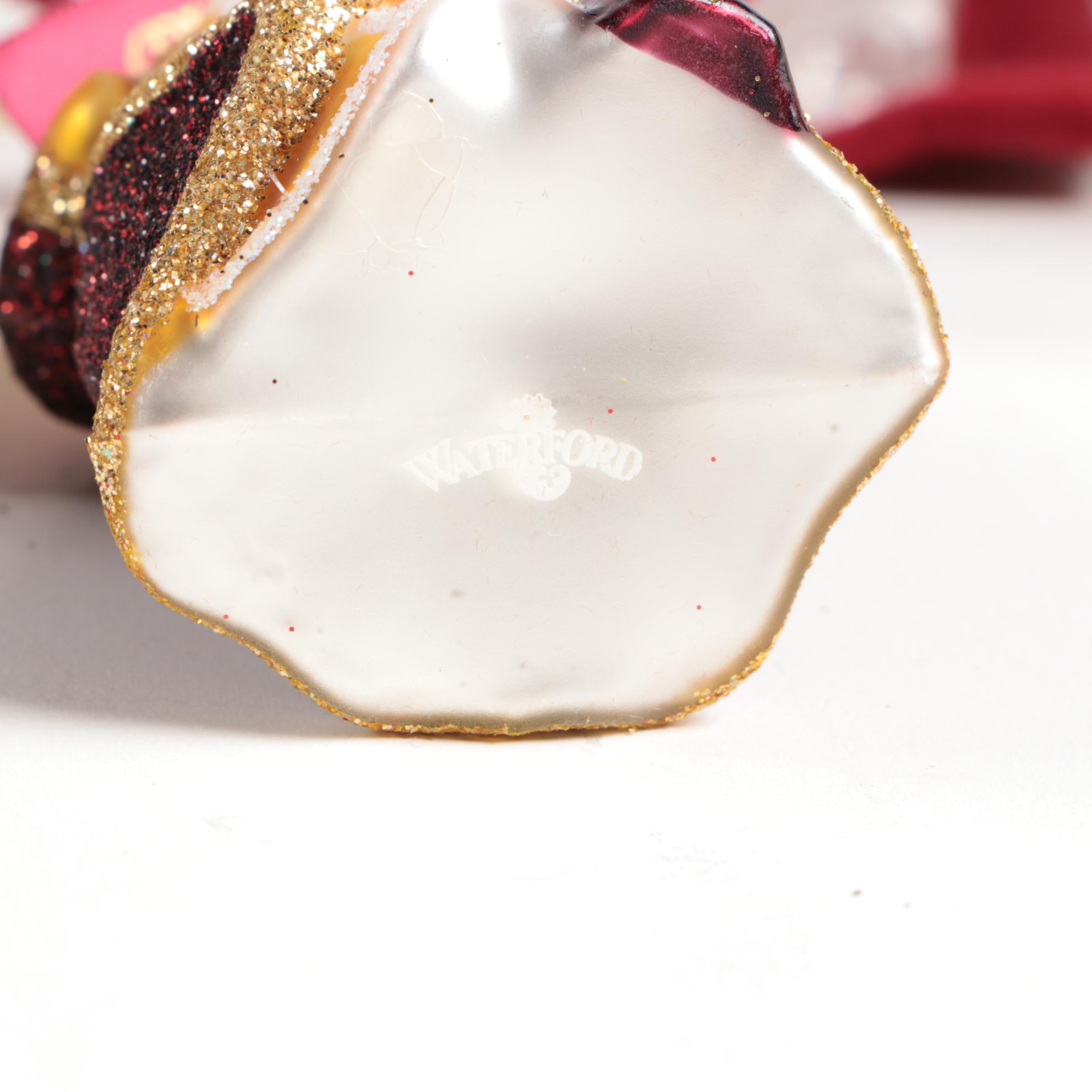 Waterford "Holiday Heirloom" Glass Ornaments with Annual Christmas Ornament