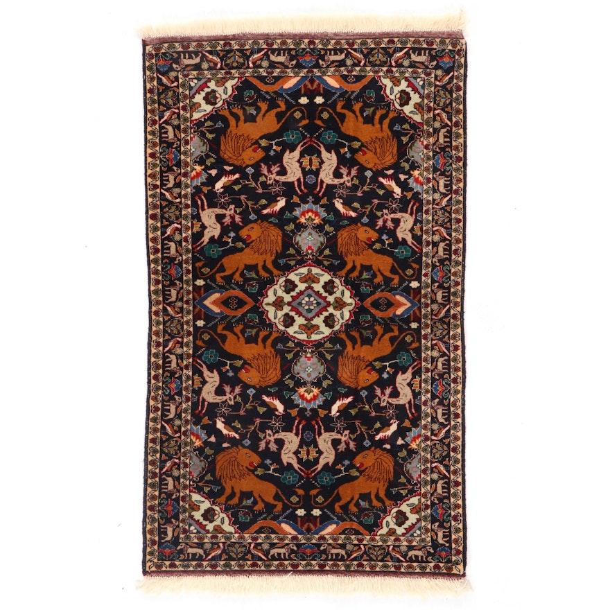 3'4 x 6' Hand-Knotted Indo-Persian Tabriz Wool Area Rug
