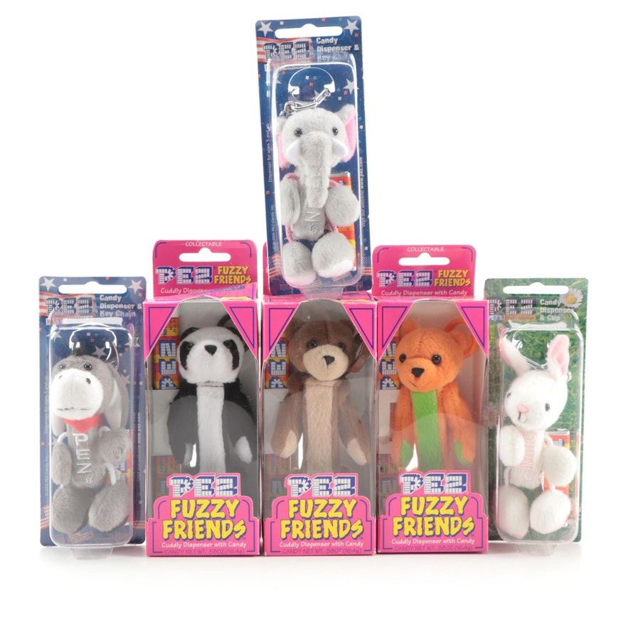 PEZ "Fuzzy Friends", "Party Animals" and "Hippity Hoppities" Dispensers