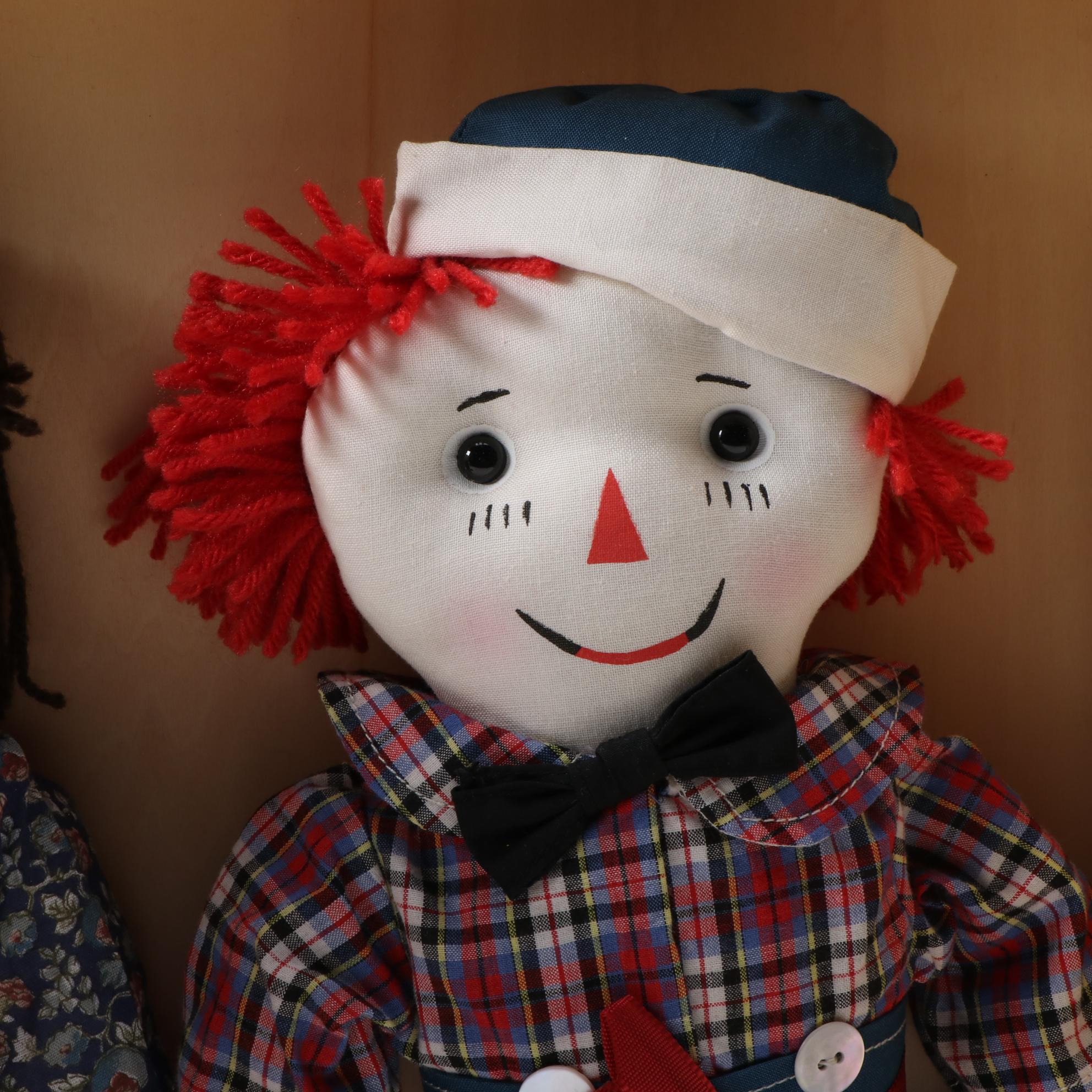 Limited Edition Volland Reproduction Raggedy Ann and Andy Dolls and Books