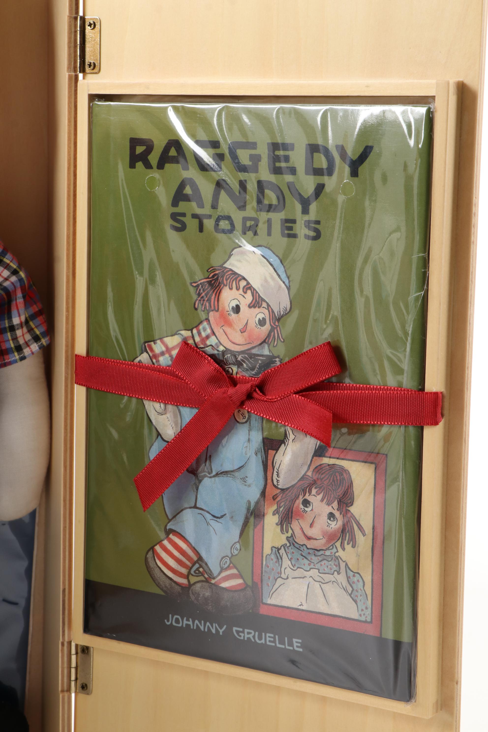 Limited Edition Volland Reproduction Raggedy Ann and Andy Dolls and Books